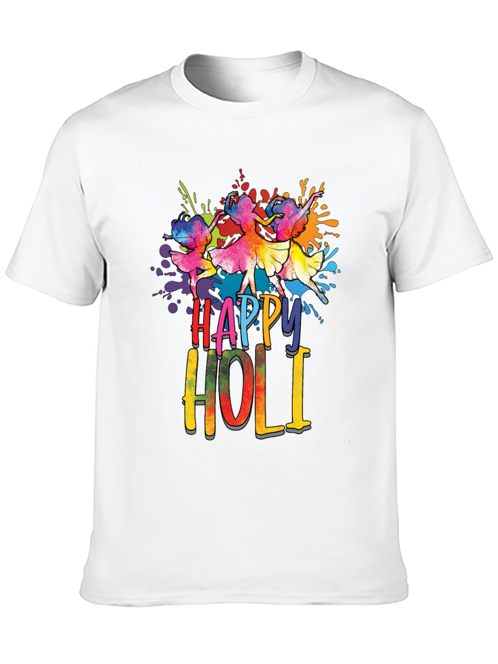 Happy Holi Dancers Graphic T-Shirt