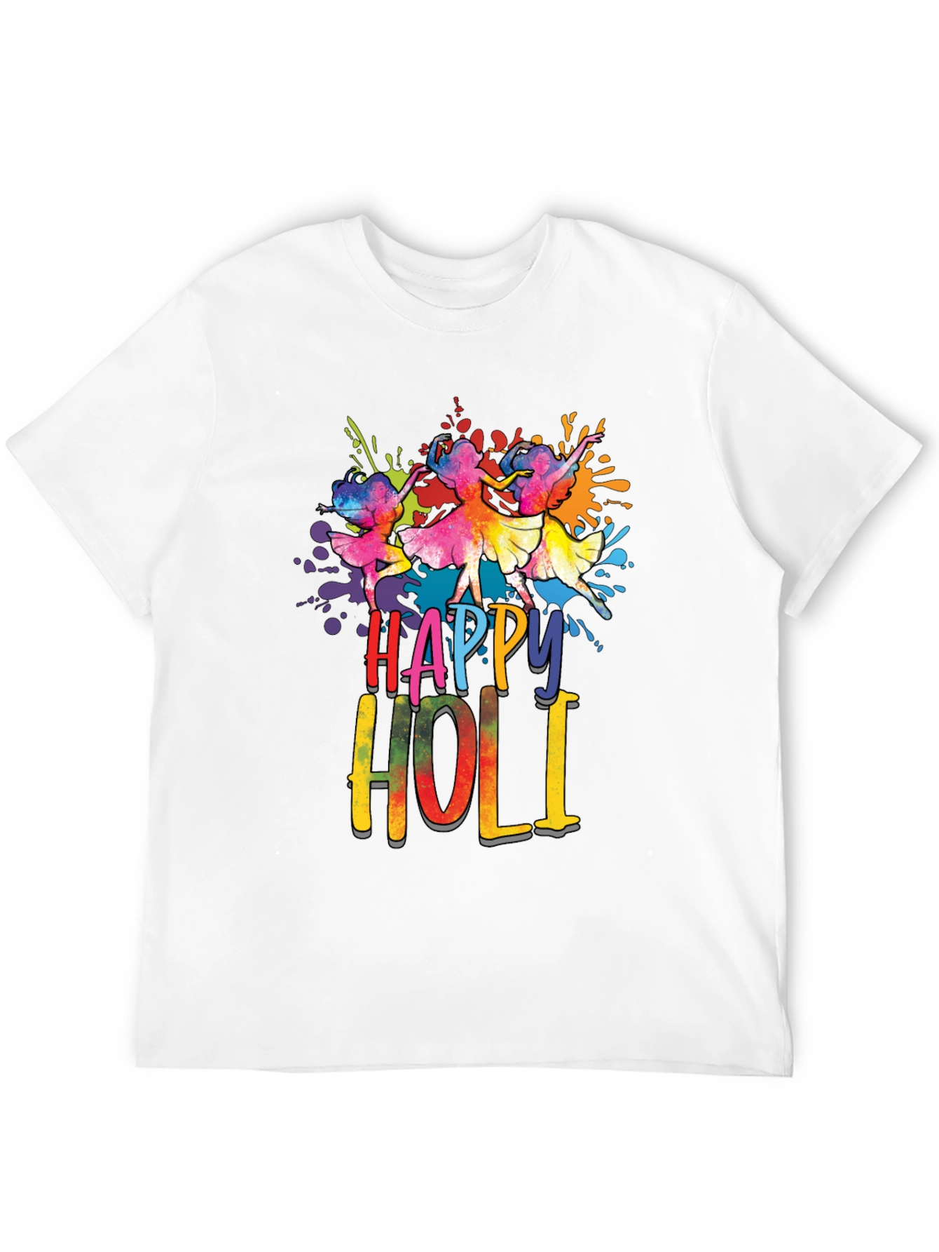 Happy Holi Dancers Graphic T-Shirt