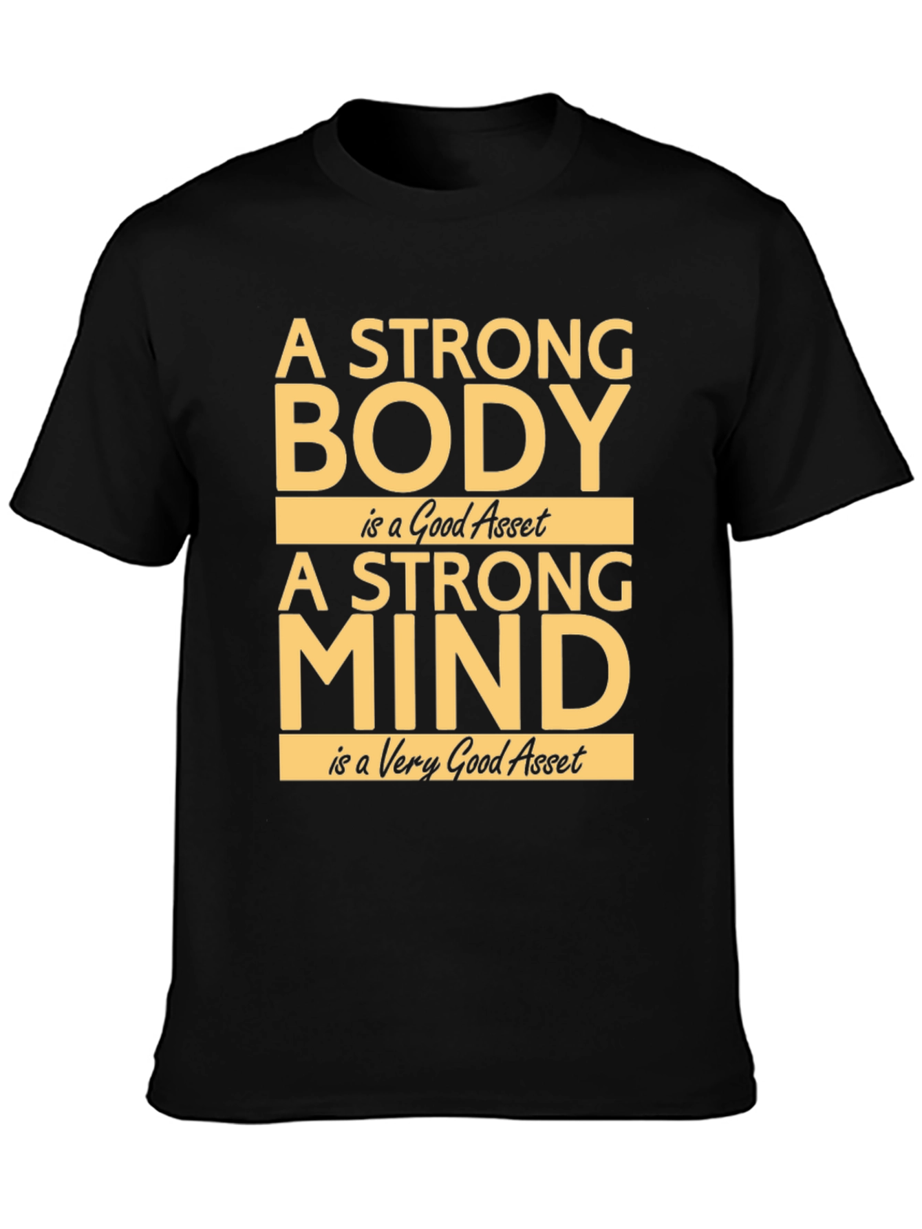 Strong Body & Mind Graphic Tee - Motivational Fitness Shirt