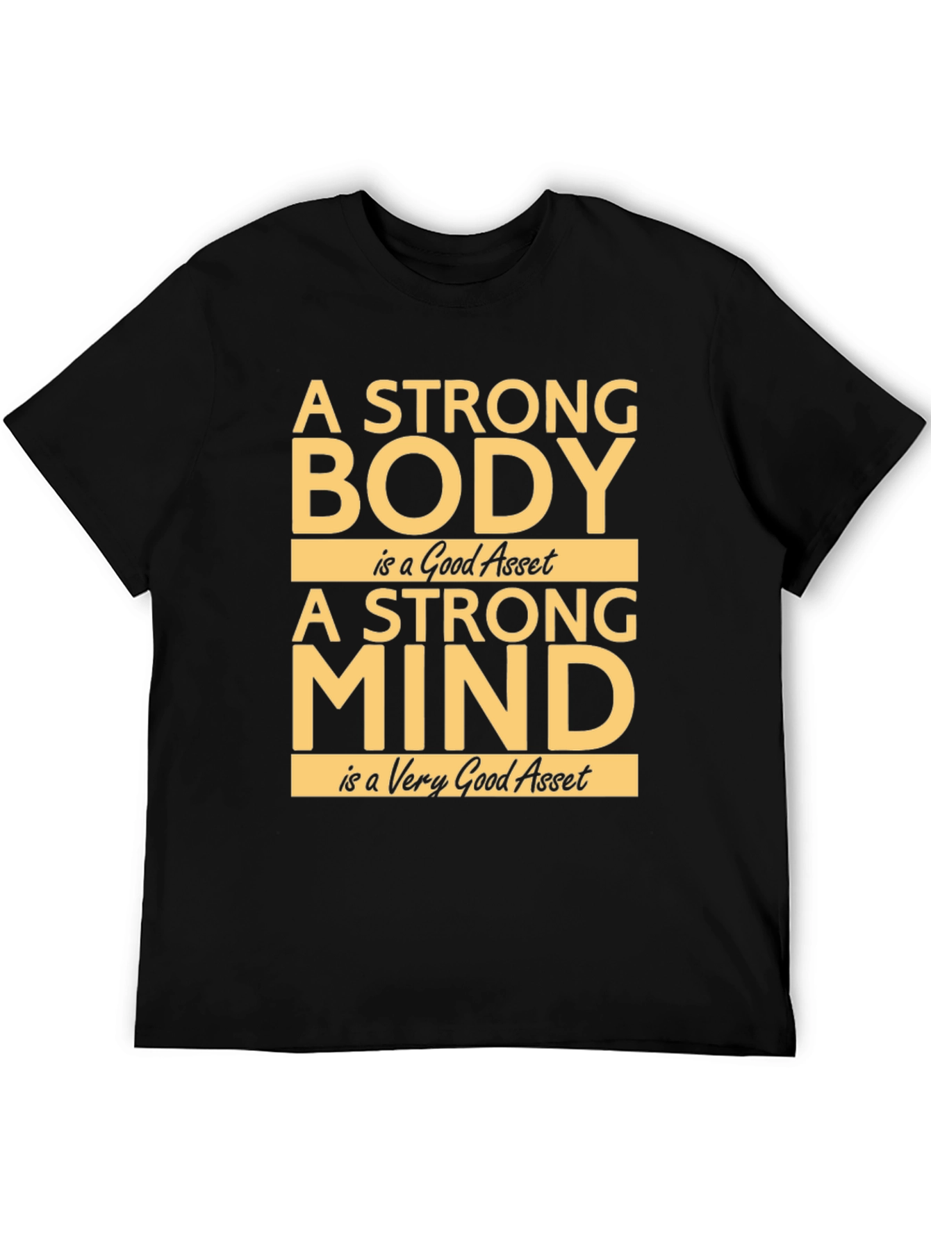 Strong Body & Mind Graphic Tee - Motivational Fitness Shirt