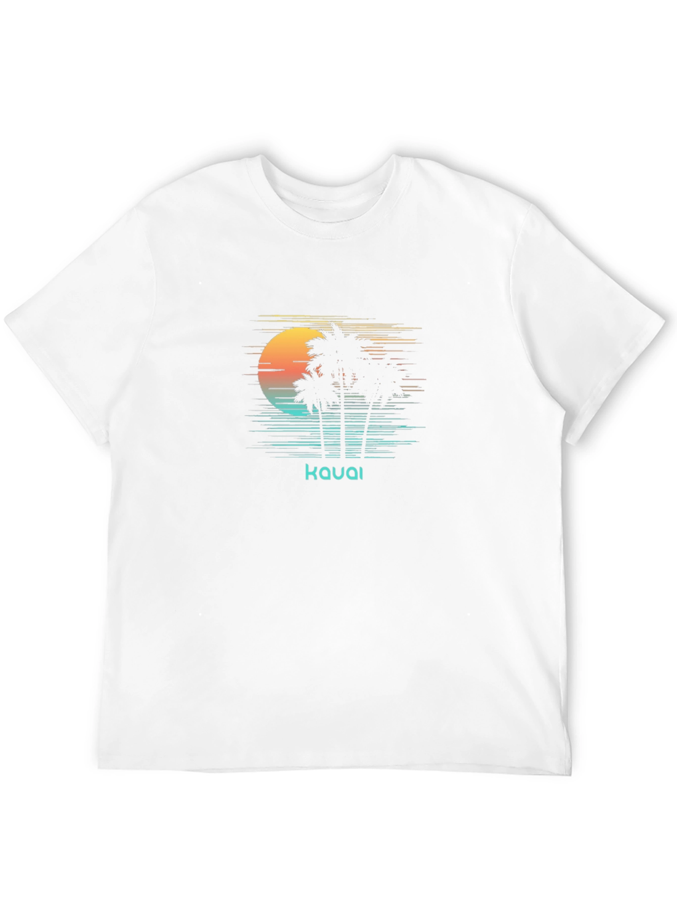Kauai Retro Palm Sunset Graphic T-Shirt