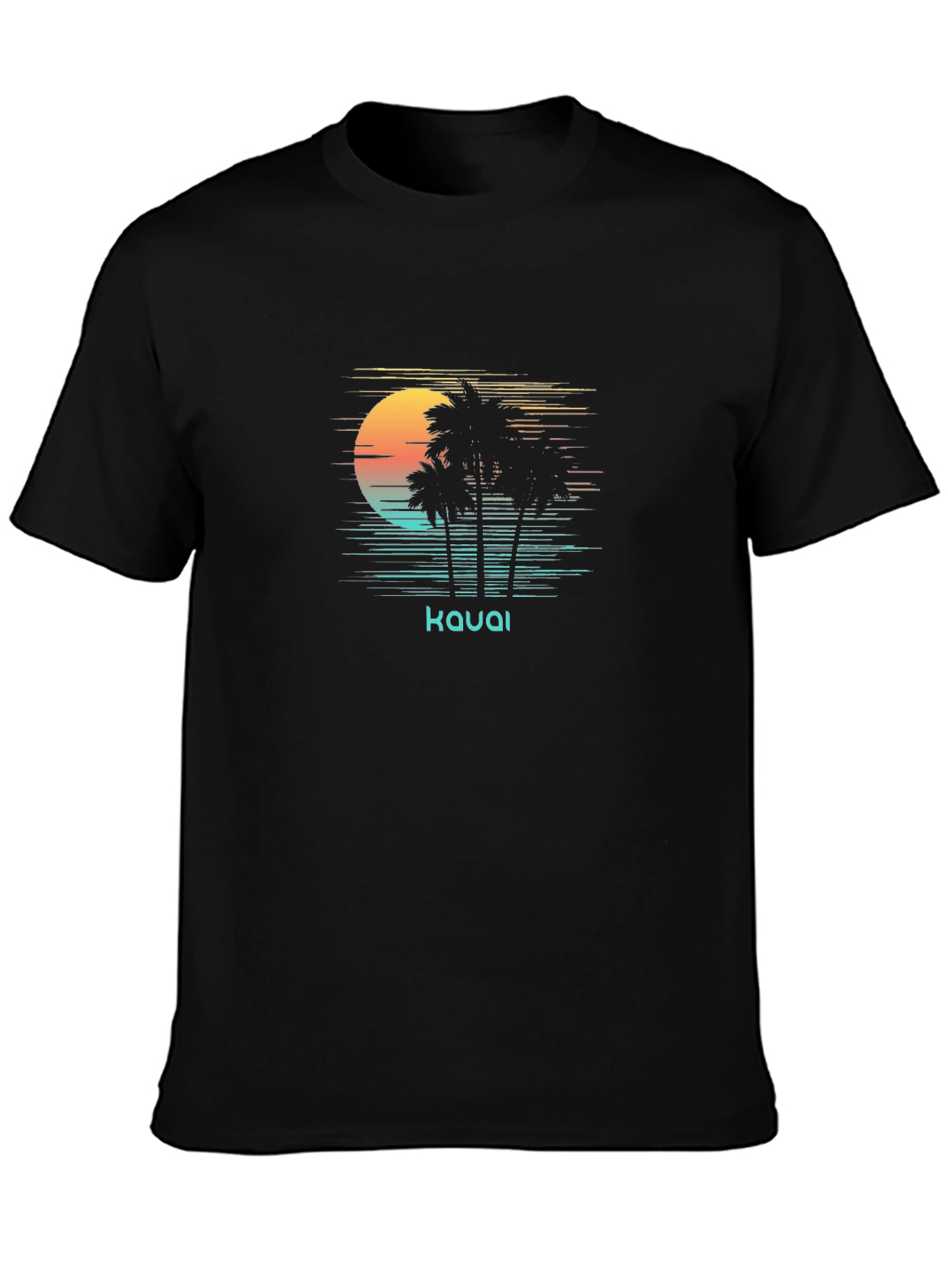 Kauai Retro Palm Sunset Graphic T-Shirt