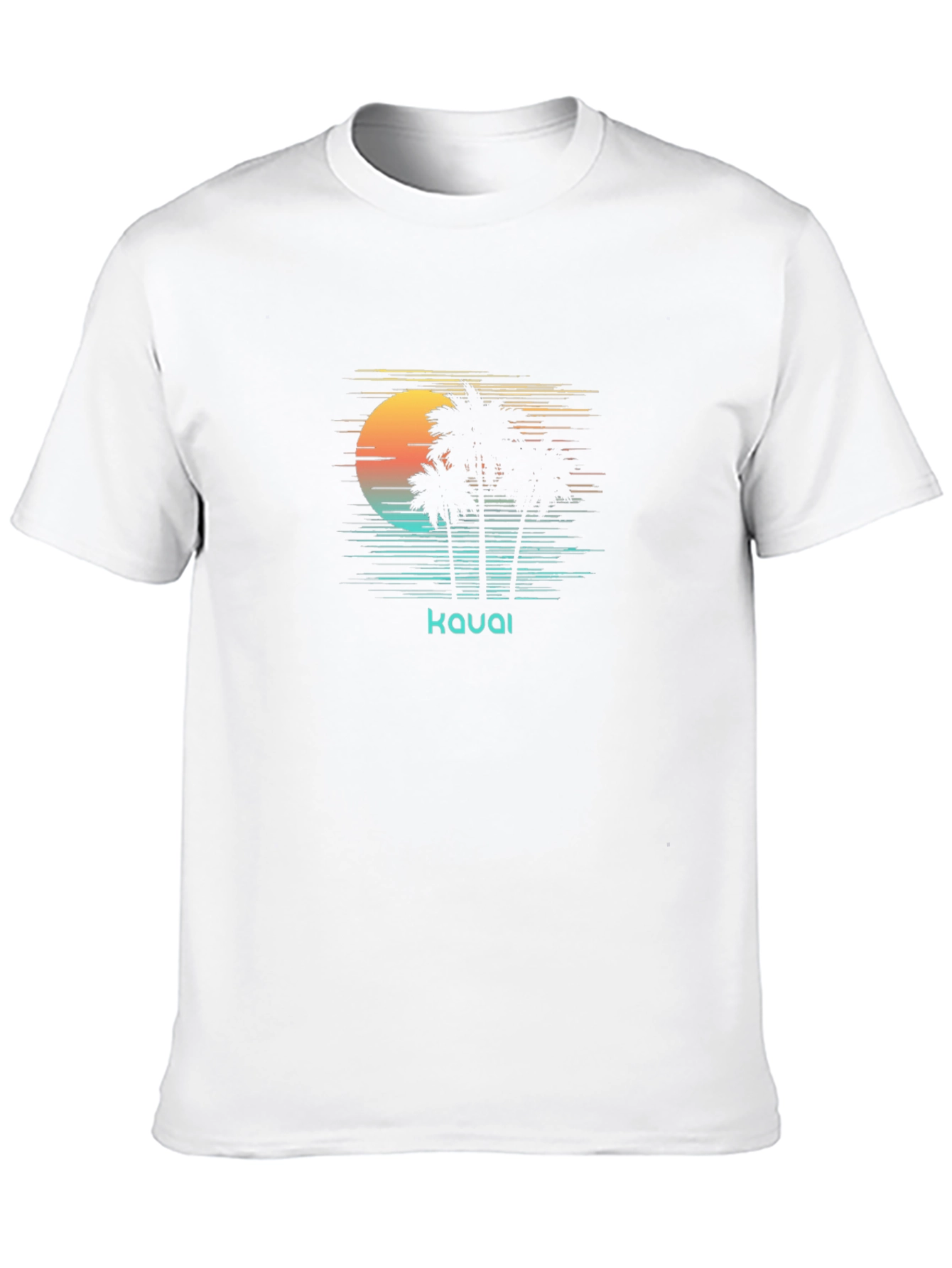 Kauai Retro Palm Sunset Graphic T-Shirt