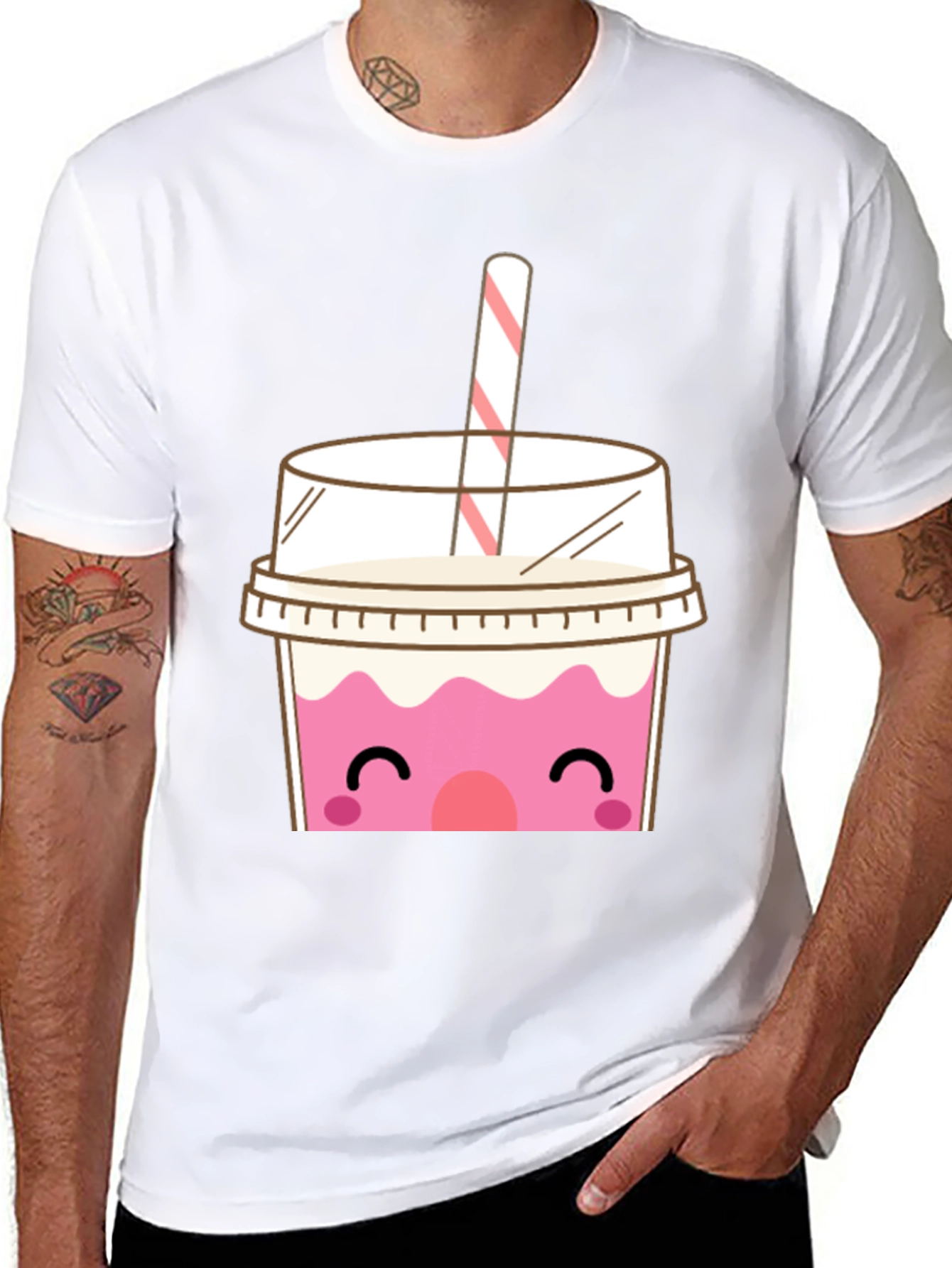 Cute Boba Tea Graphic T-Shirt