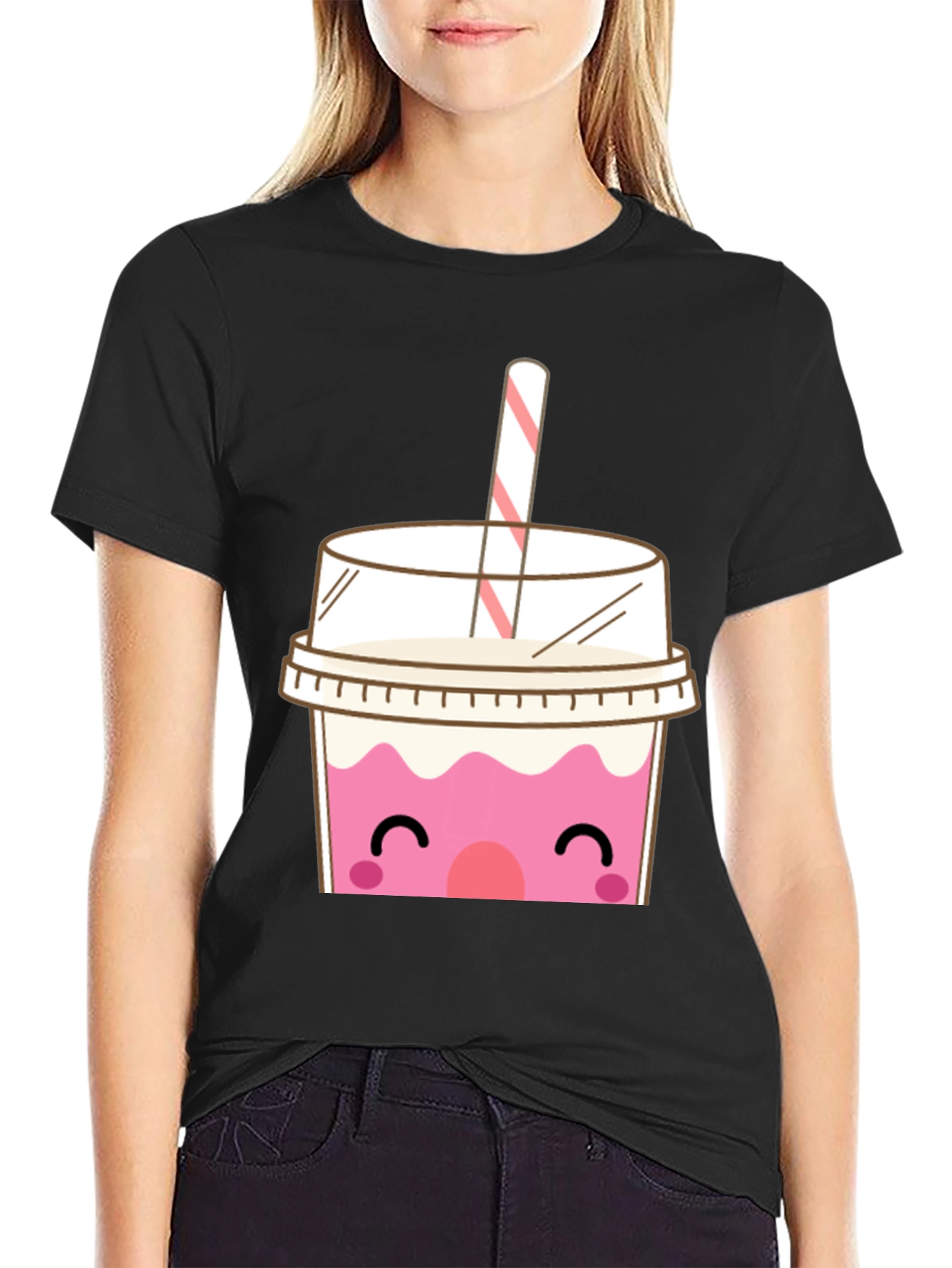 Cute Boba Tea Graphic T-Shirt