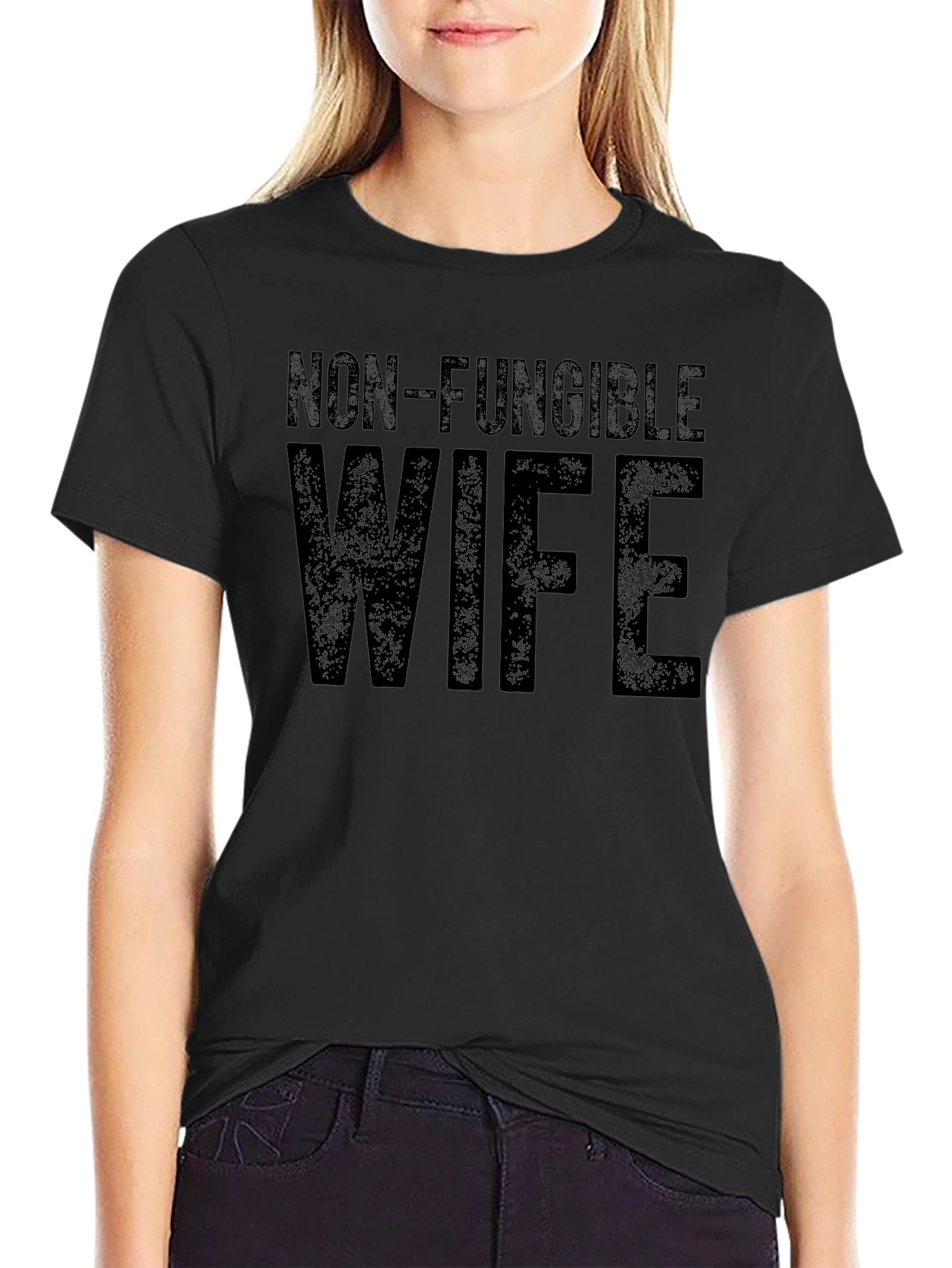 Non-Fungible Wife Black Graphic T-Shirt