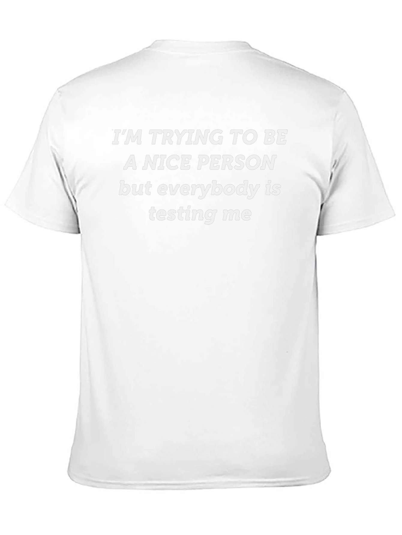 Funny Sarcastic T-Shirt: Nice Person Testing Me