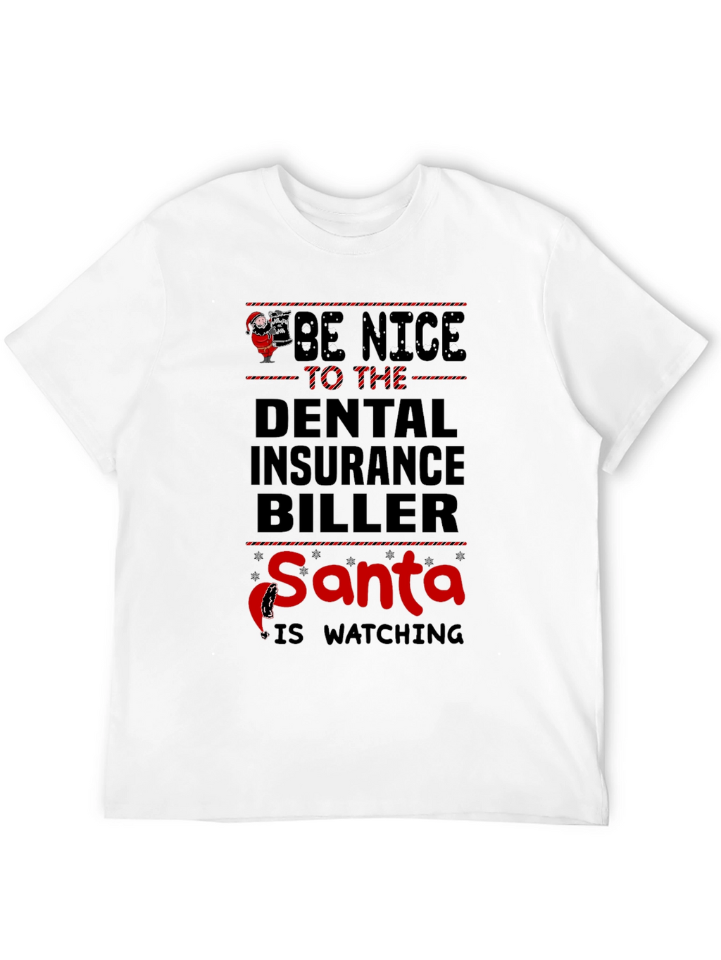 Dental Insurance Biller Santa Christmas T-Shirt