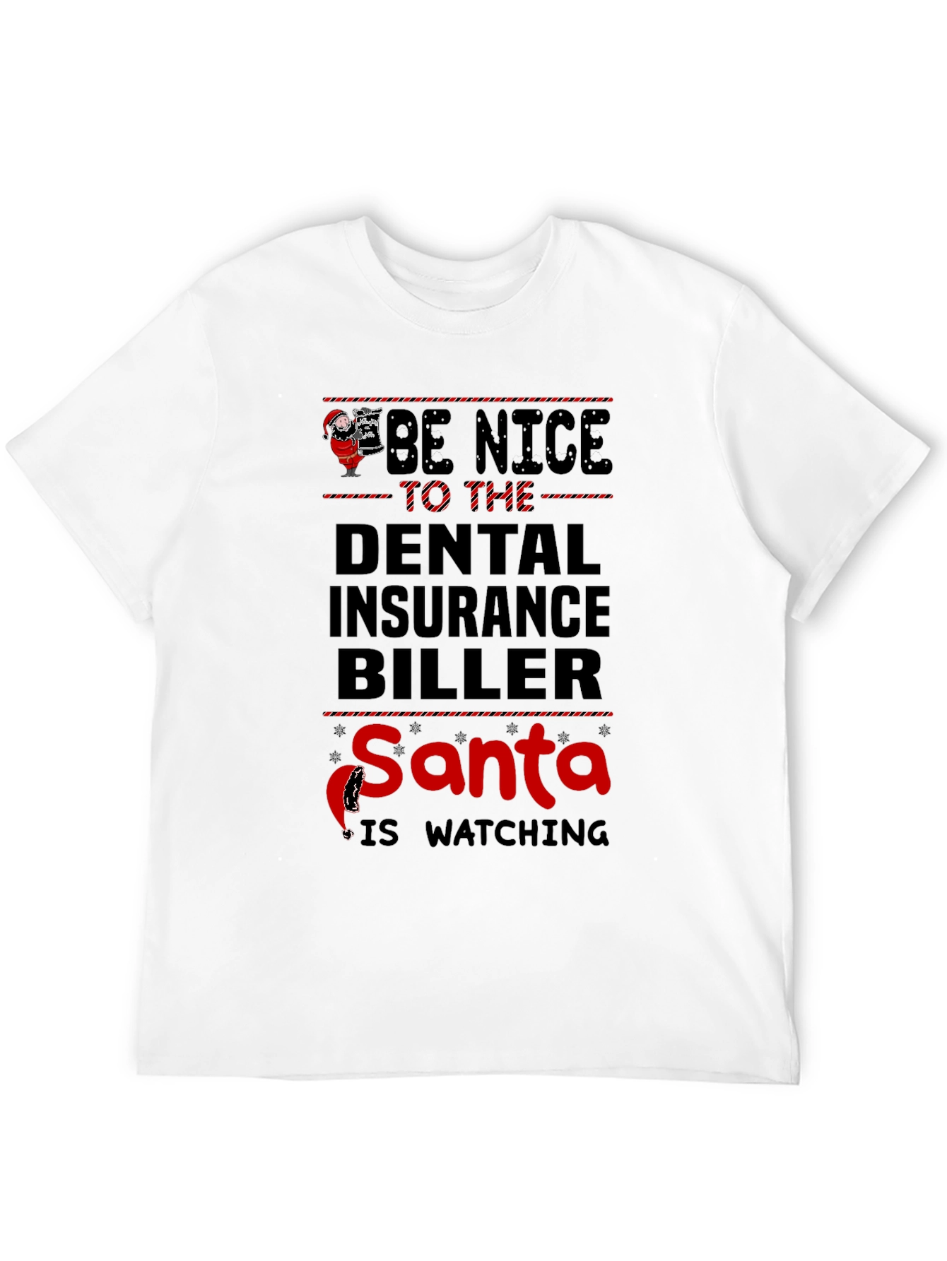 Dental Insurance Biller Santa Christmas T-Shirt