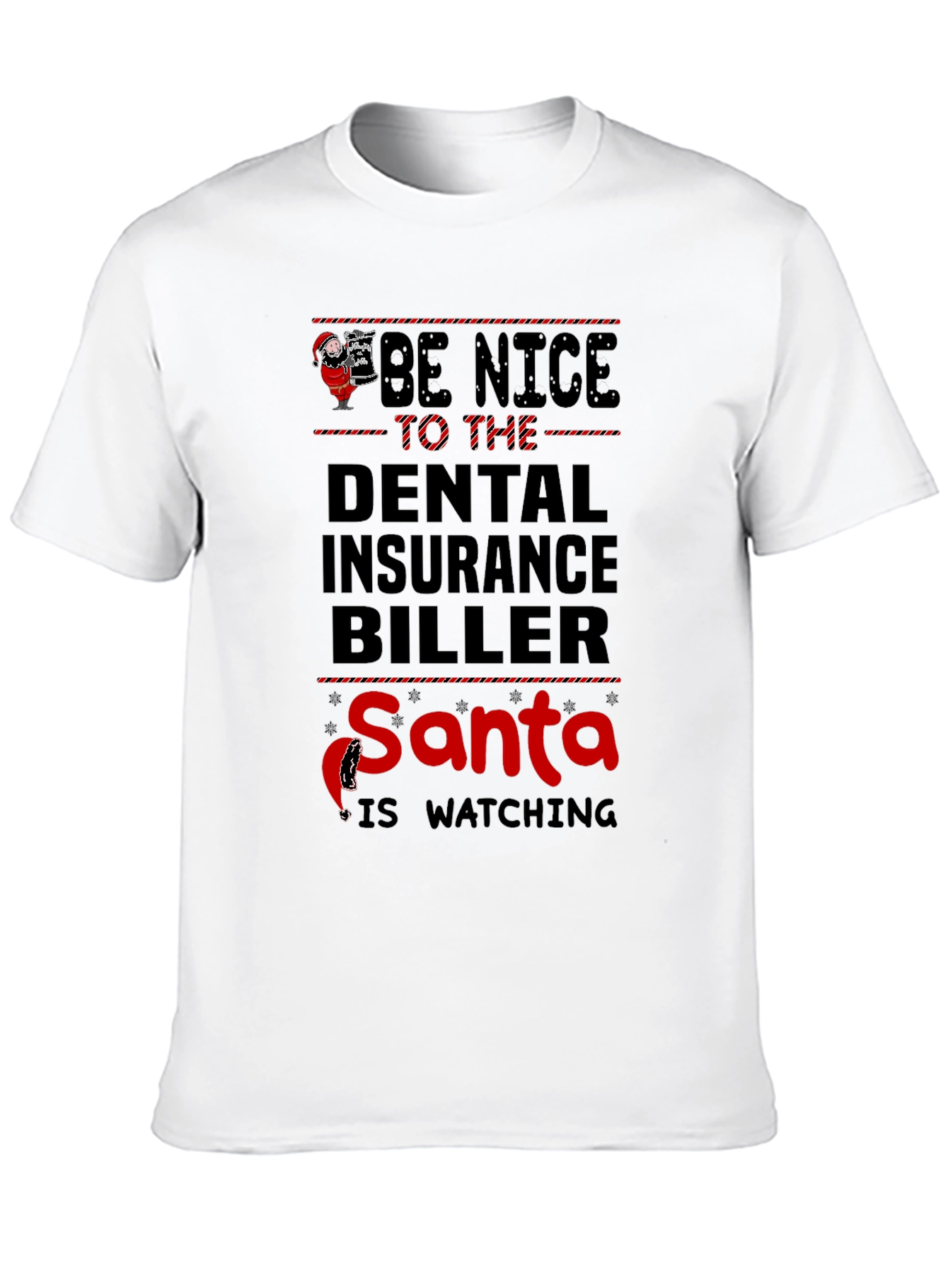 Dental Insurance Biller Santa Christmas T-Shirt