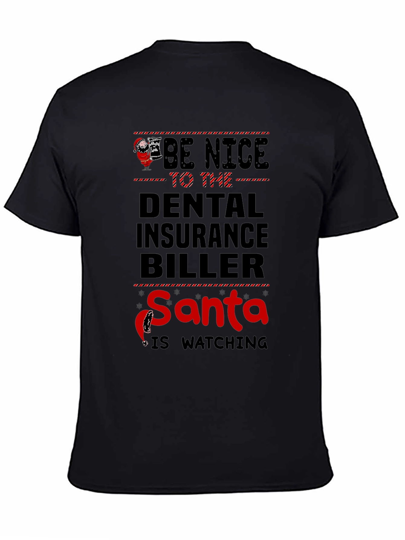 Dental Insurance Biller Santa Christmas T-Shirt