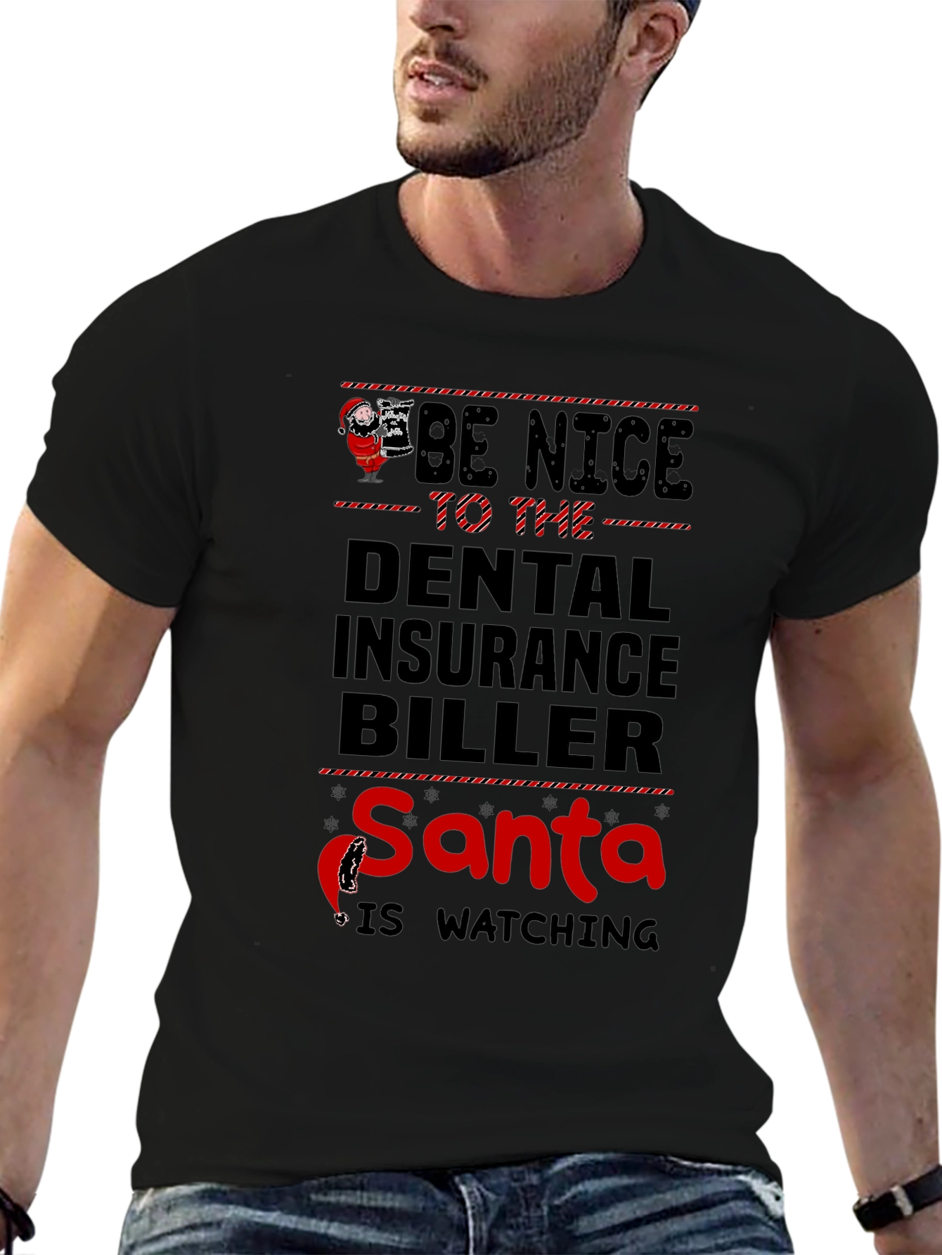 Dental Insurance Biller Santa Christmas T-Shirt