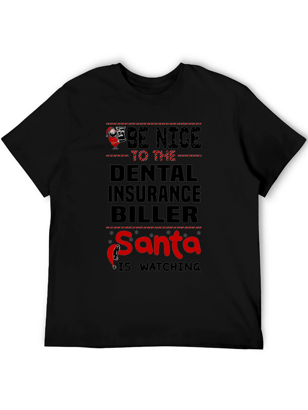 Dental Insurance Biller Santa Christmas T-Shirt