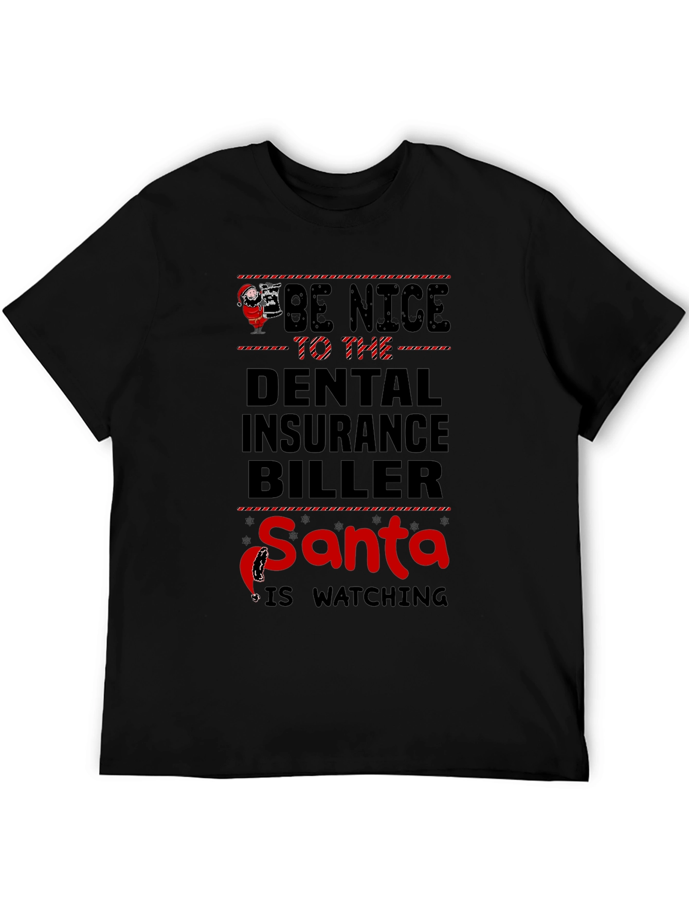 Dental Insurance Biller Santa Christmas T-Shirt