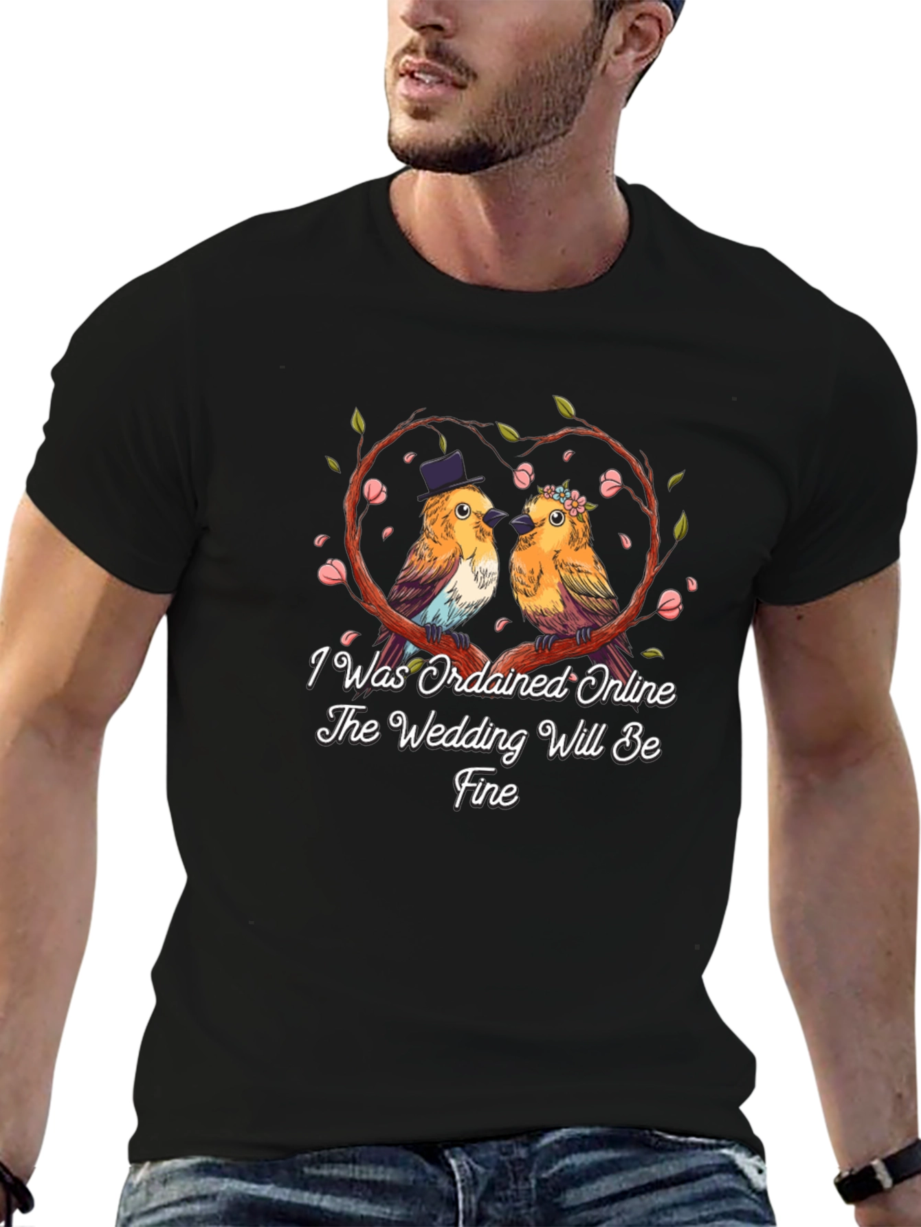 Ordained Online Wedding Bird T-Shirt