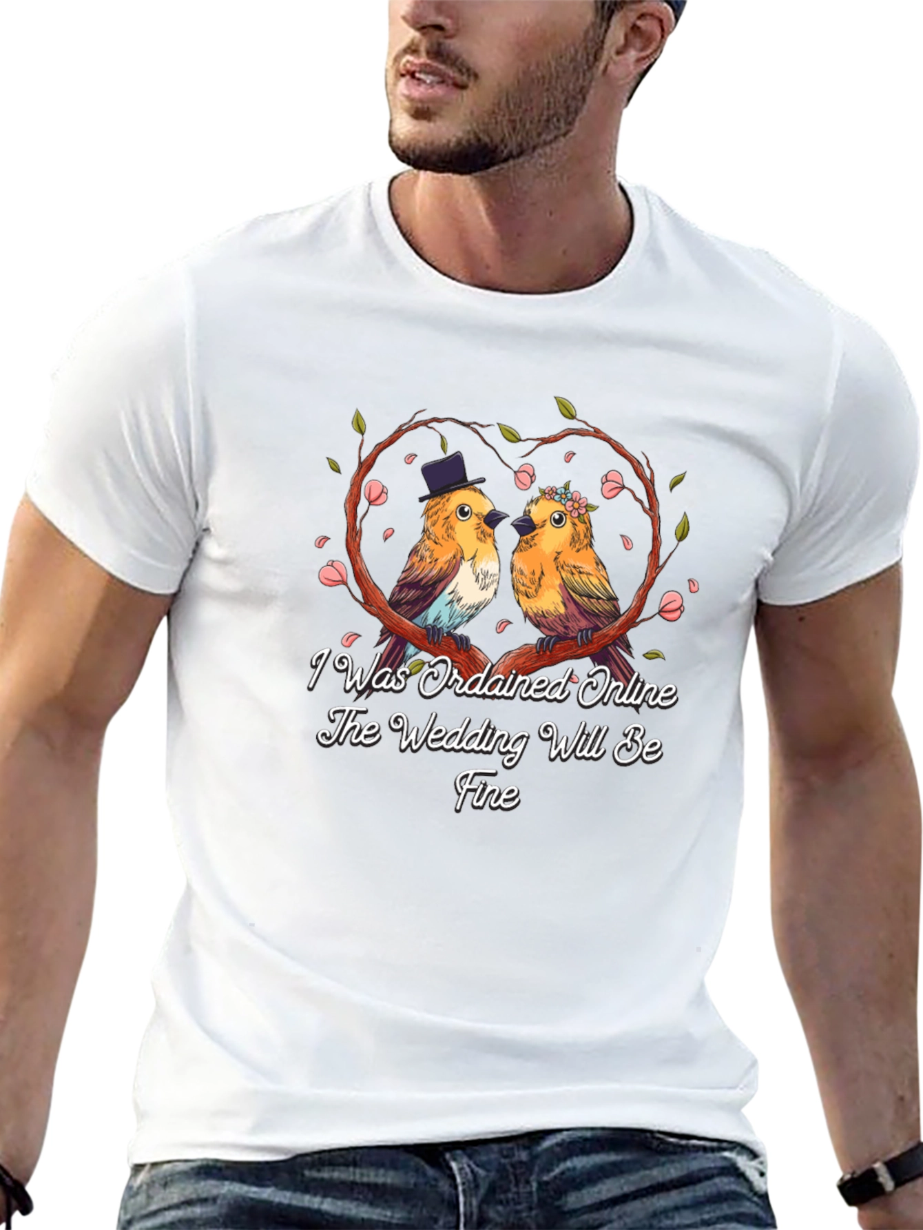 Ordained Online Wedding Bird T-Shirt