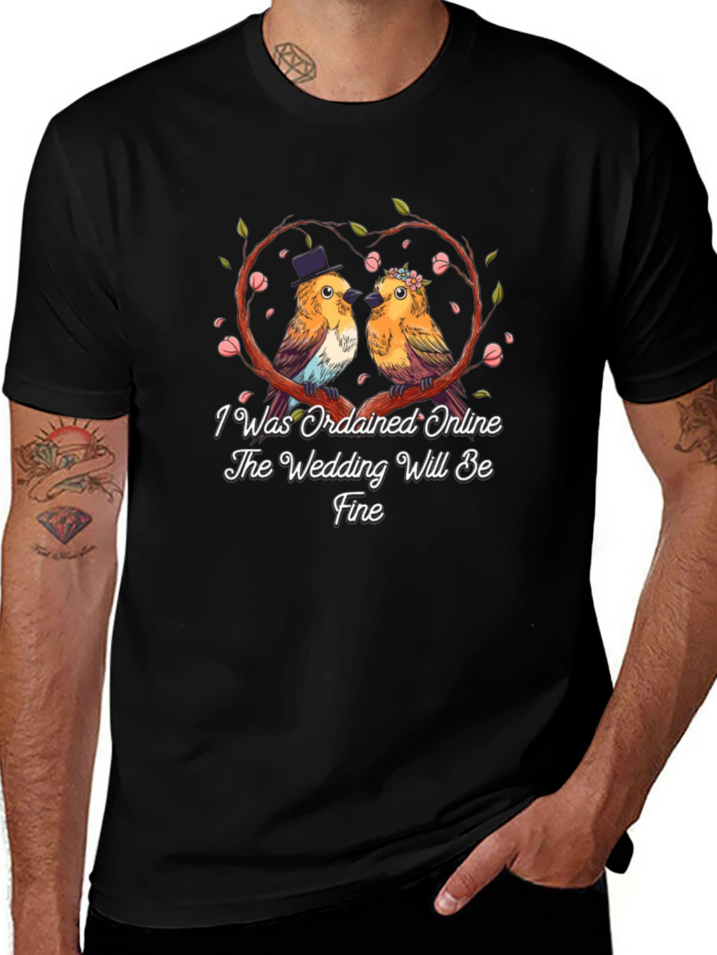 Ordained Online Wedding Bird T-Shirt