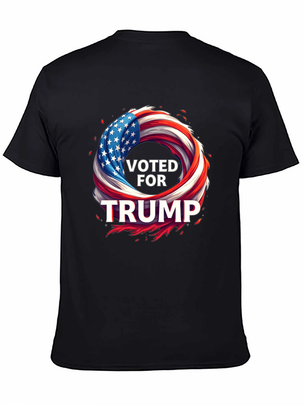 Voted for Trump American Flag Graphic Tee