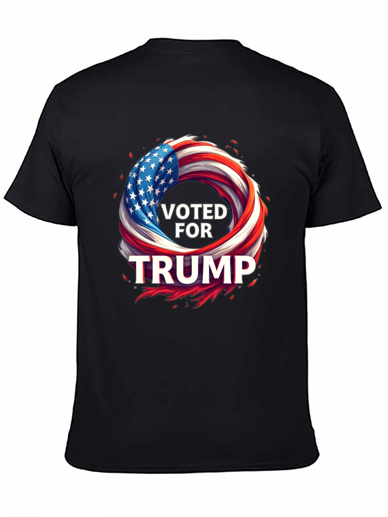 Voted for Trump American Flag Graphic Tee