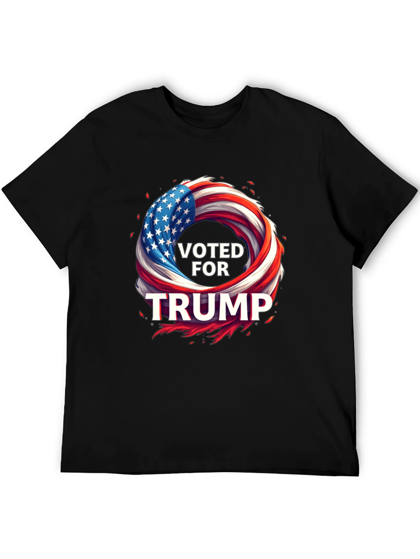 Voted for Trump American Flag Graphic Tee