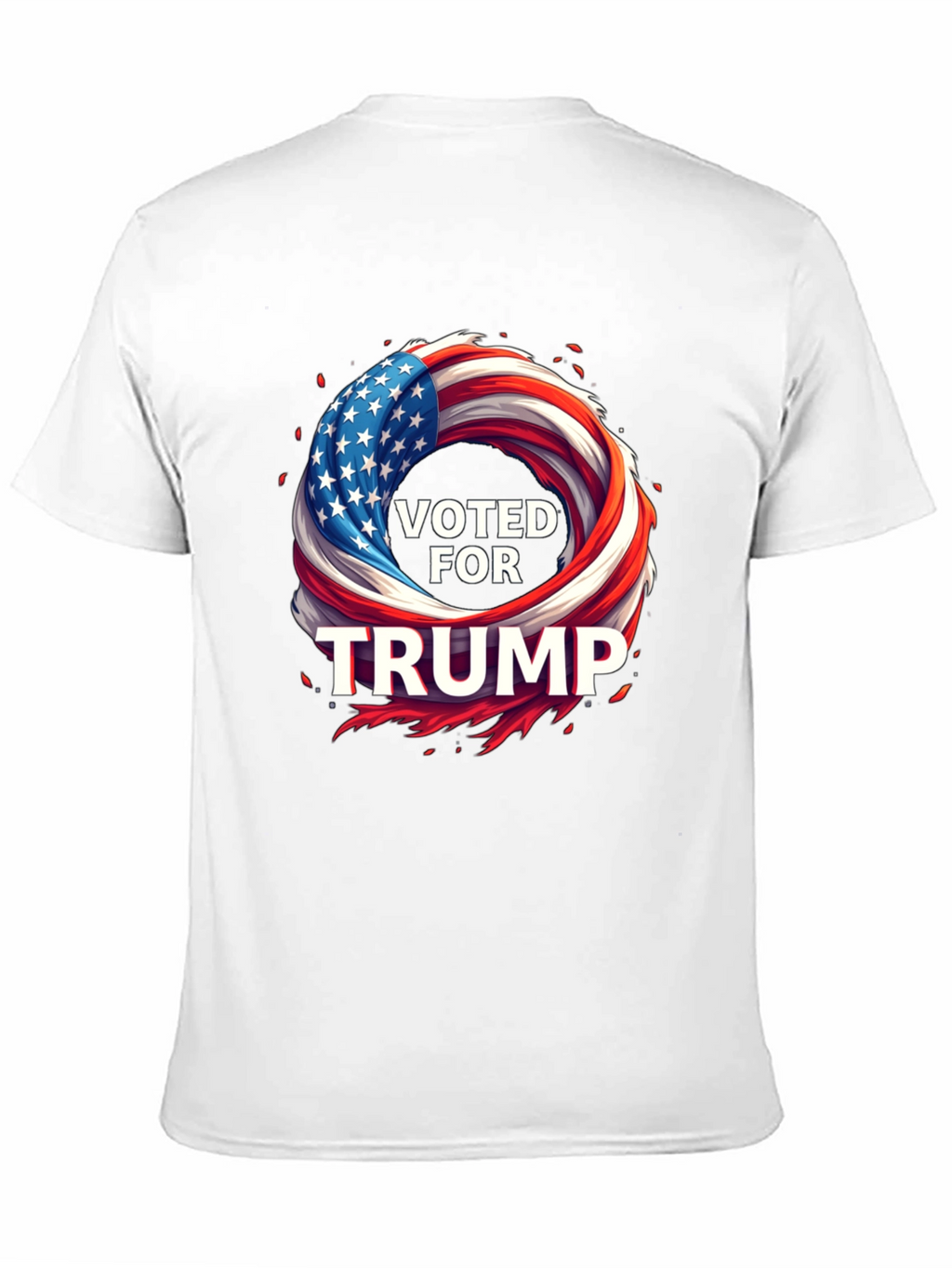 Voted for Trump American Flag Graphic Tee