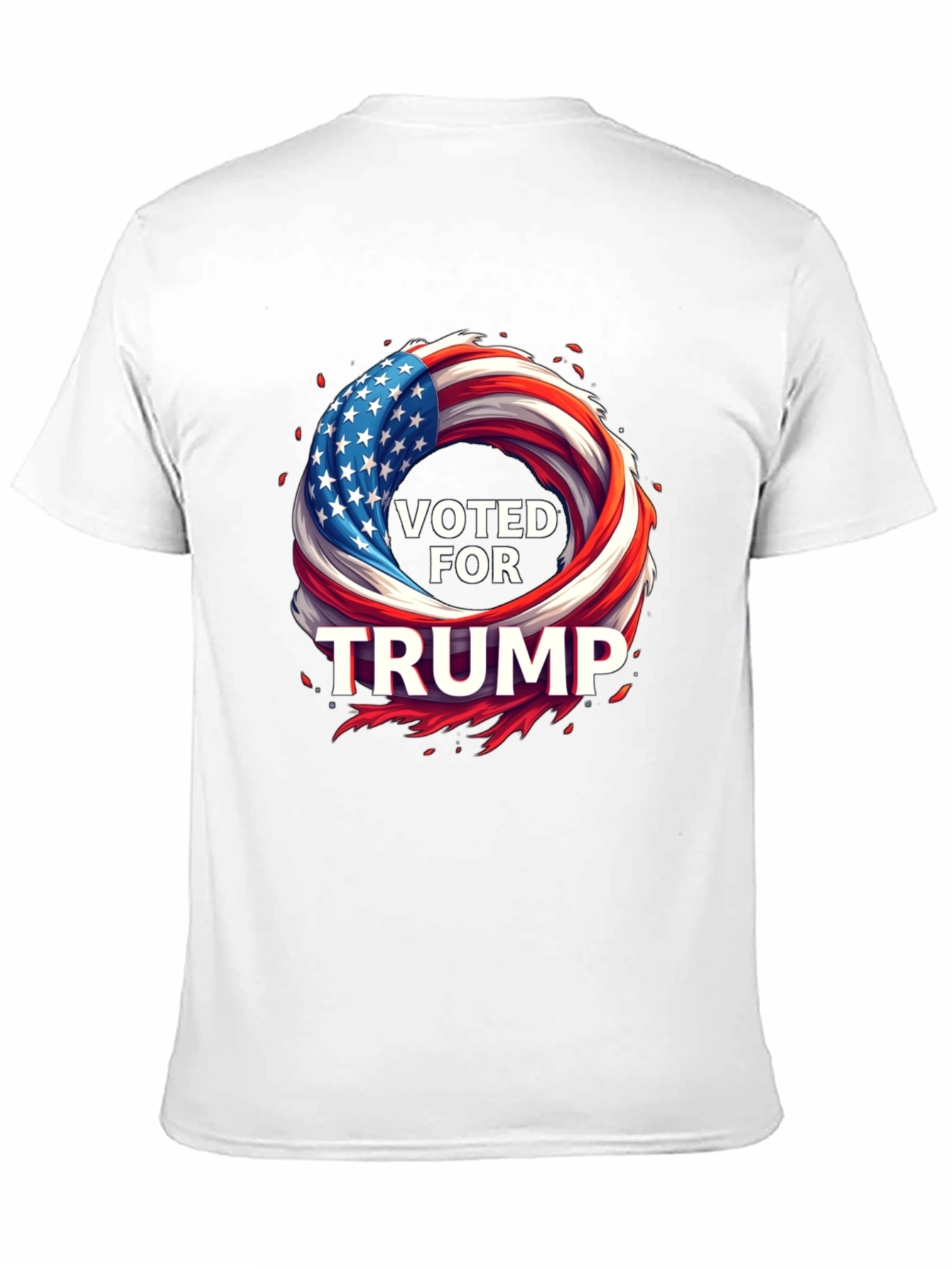 Voted for Trump American Flag Graphic Tee