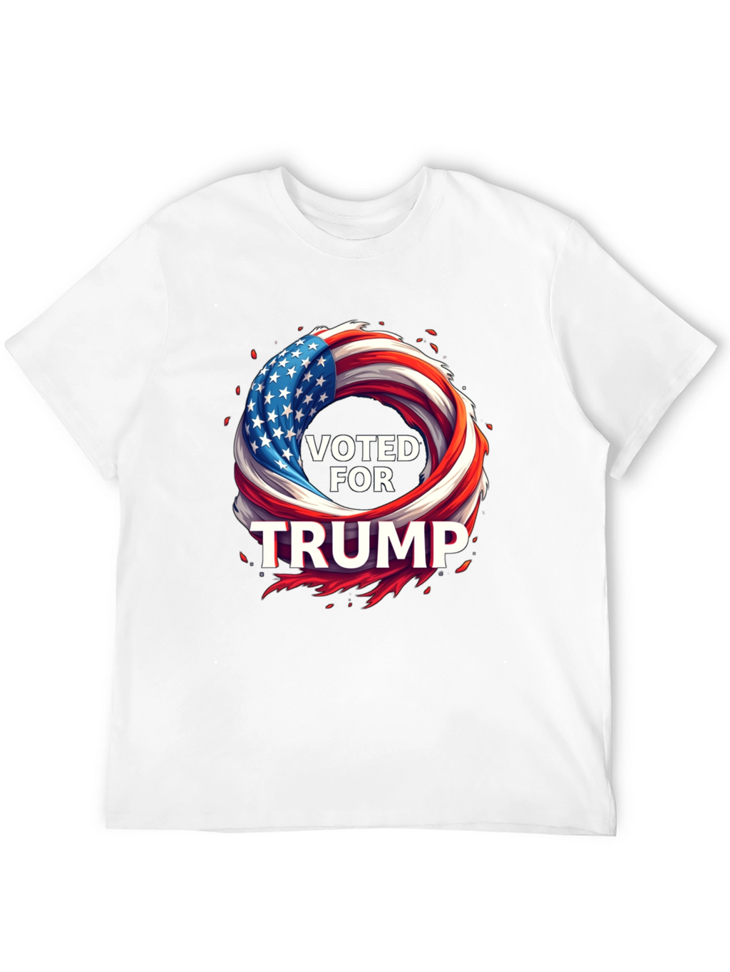 Voted for Trump American Flag Graphic Tee