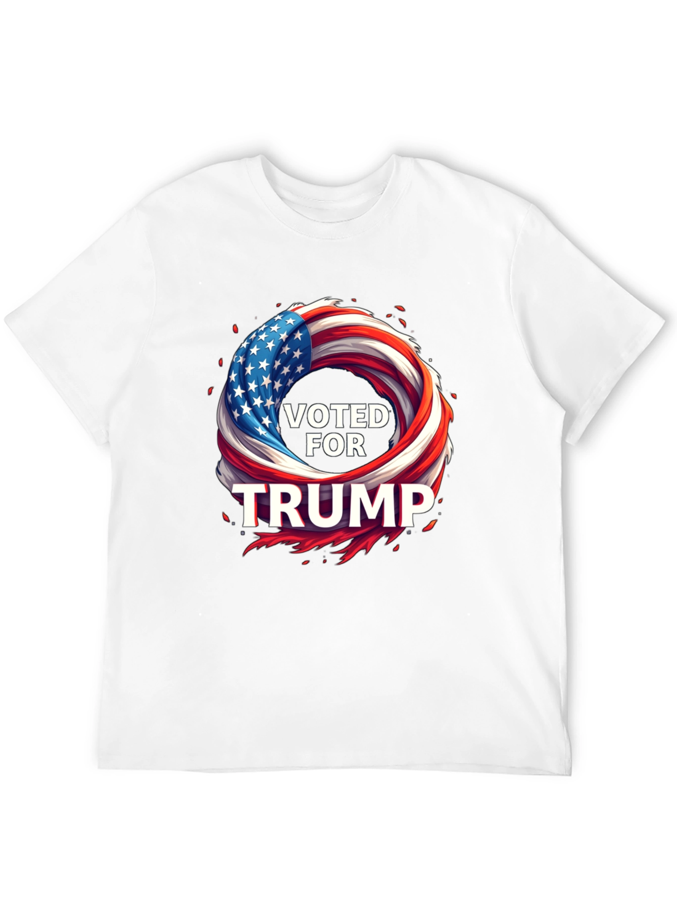 Voted for Trump American Flag Graphic Tee