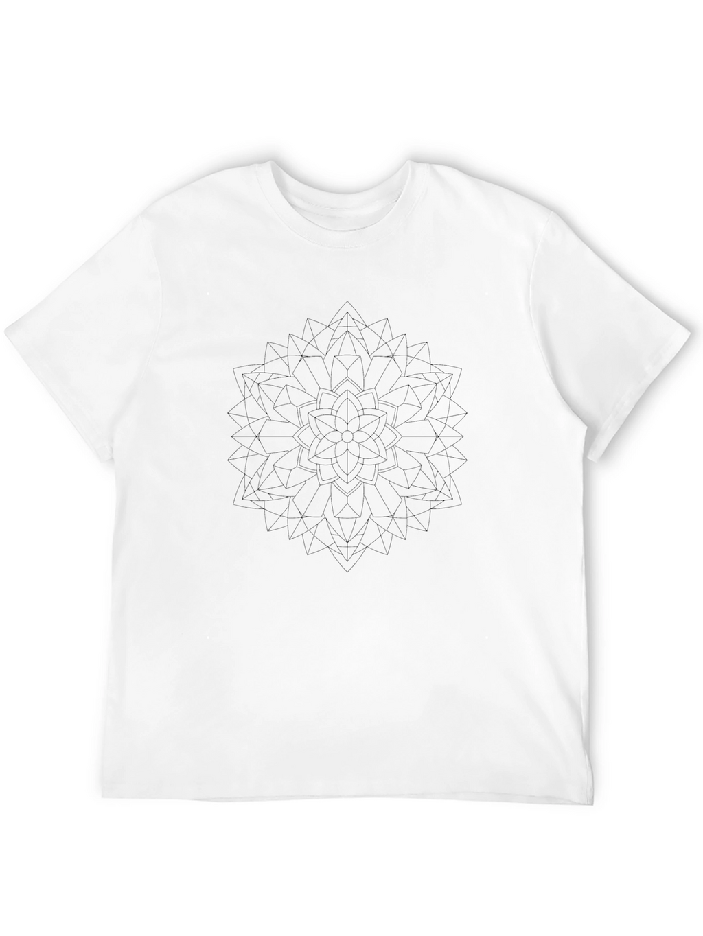Geometric Mandala Graphic Black T-Shirt