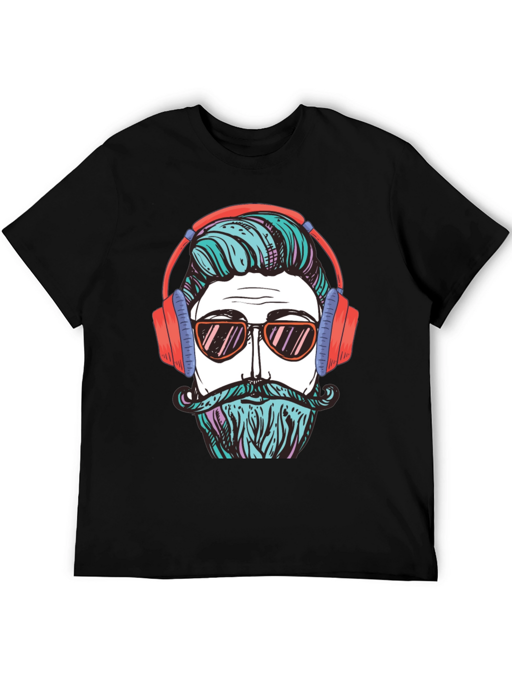 Cool Hipster Graphic Tee - Black T-Shirt