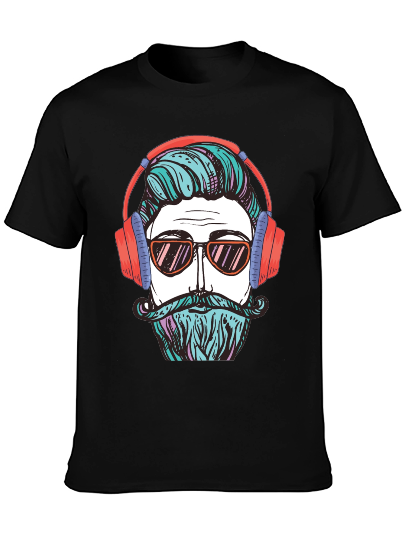 Cool Hipster Graphic Tee - Black T-Shirt