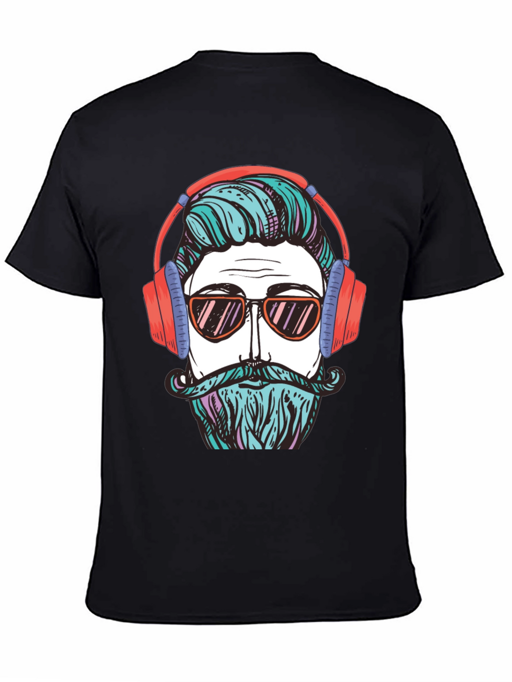 Cool Hipster Graphic Tee - Black T-Shirt