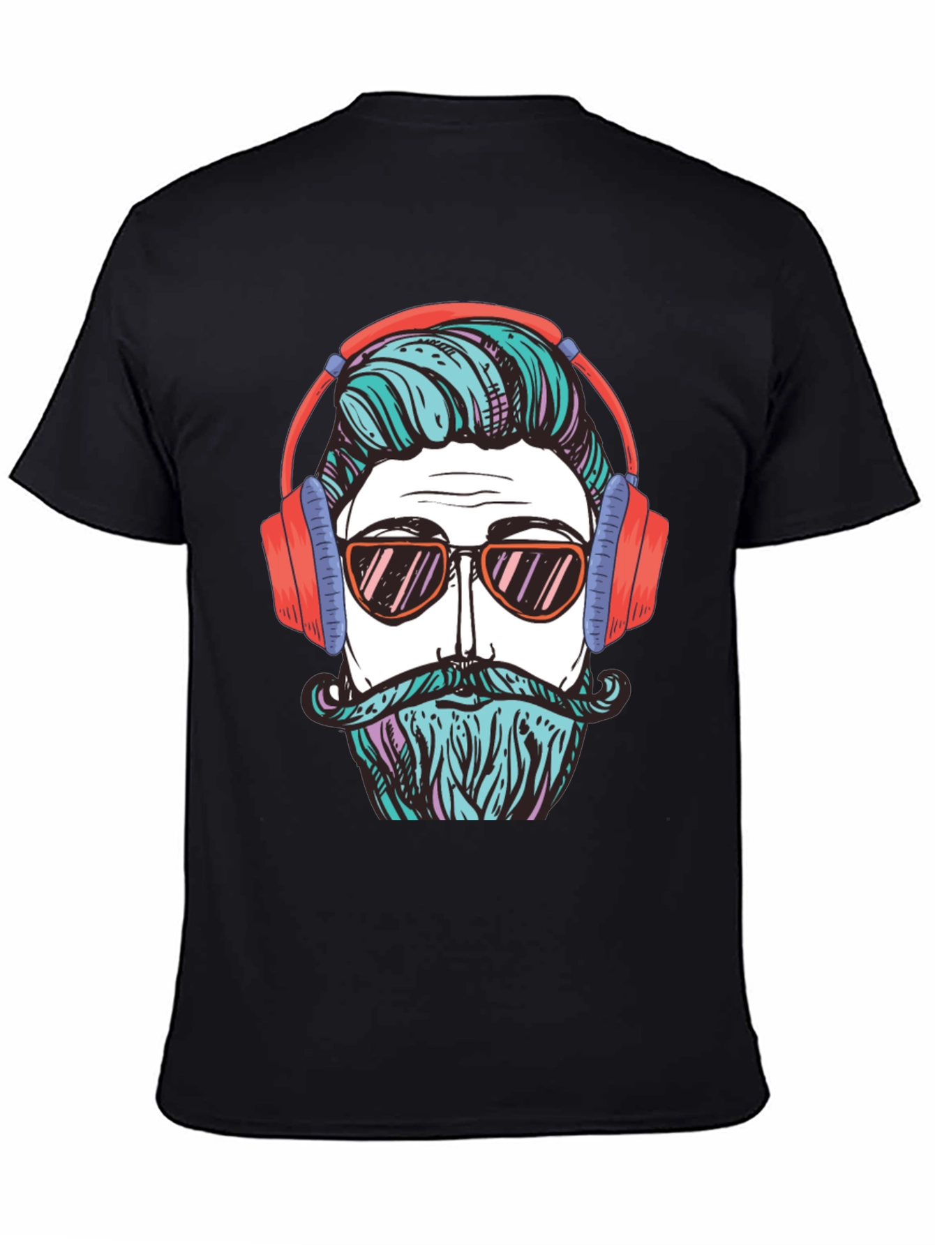 Cool Hipster Graphic Tee - Black T-Shirt