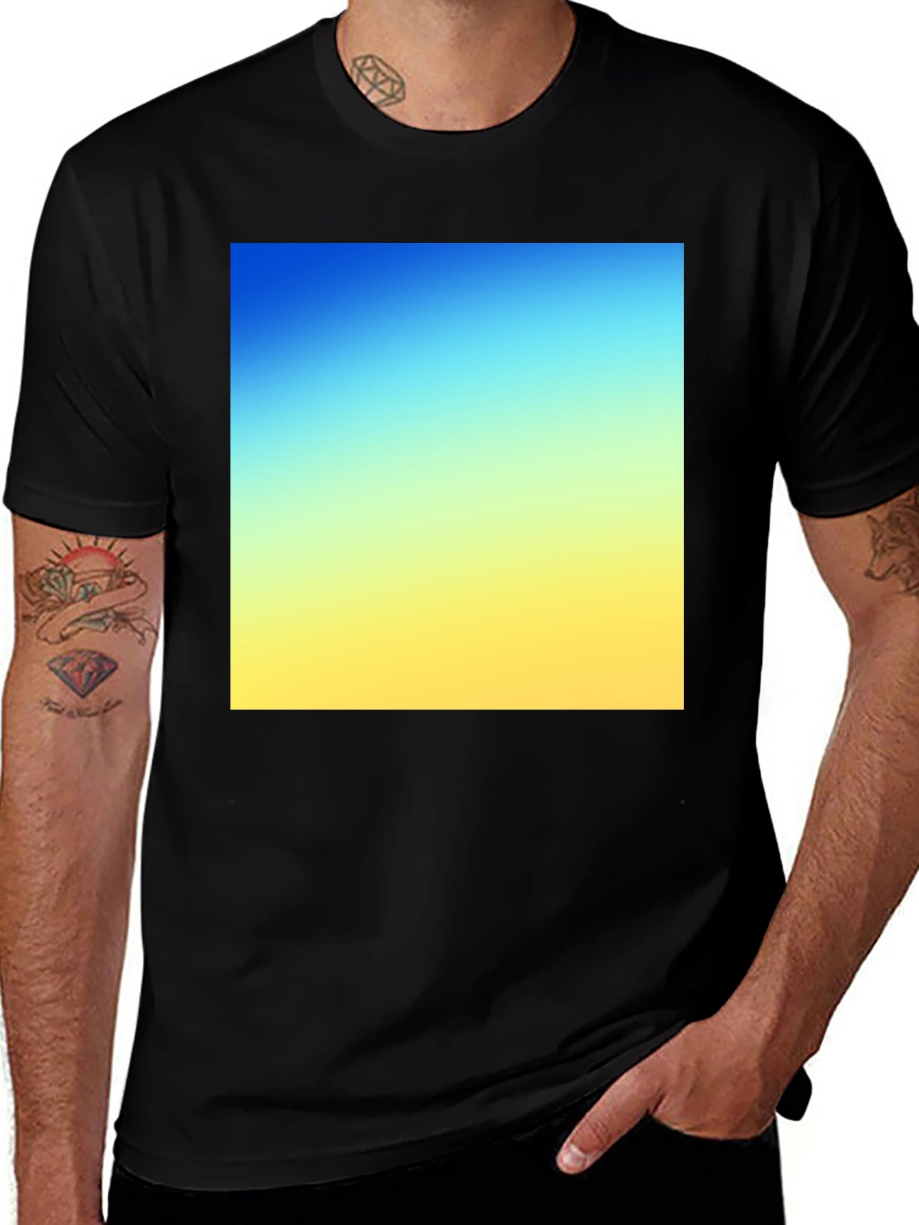 Gradient Square Tee - Stylish Everyday Wear