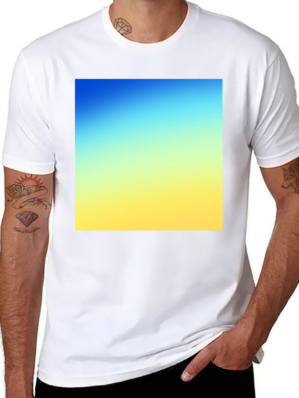 Gradient Square Tee - Stylish Everyday Wear
