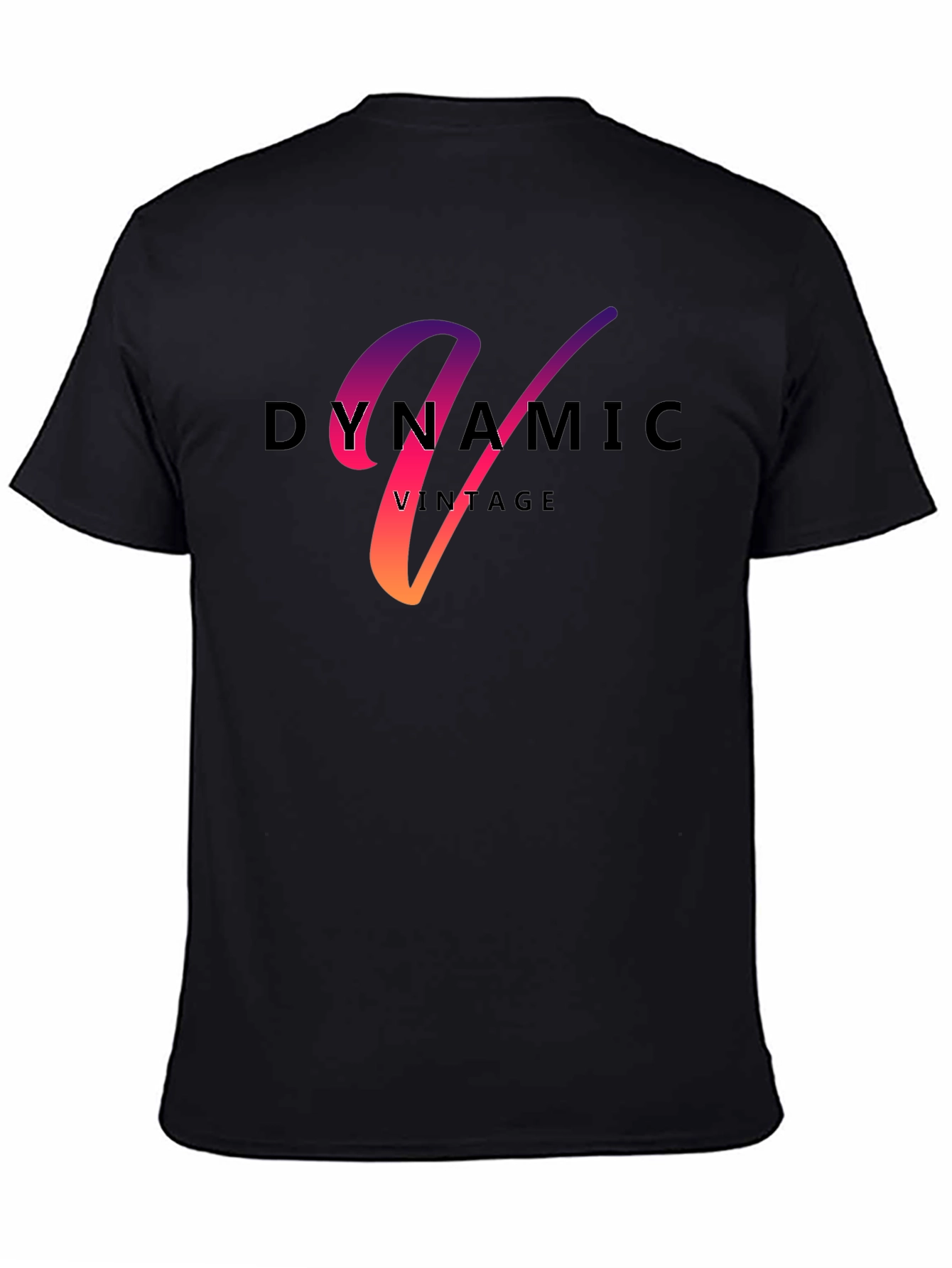 Dynamic Vintage Gradient Letter T-Shirt