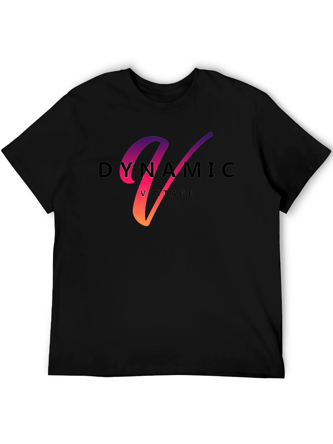 Dynamic Vintage Gradient Letter T-Shirt
