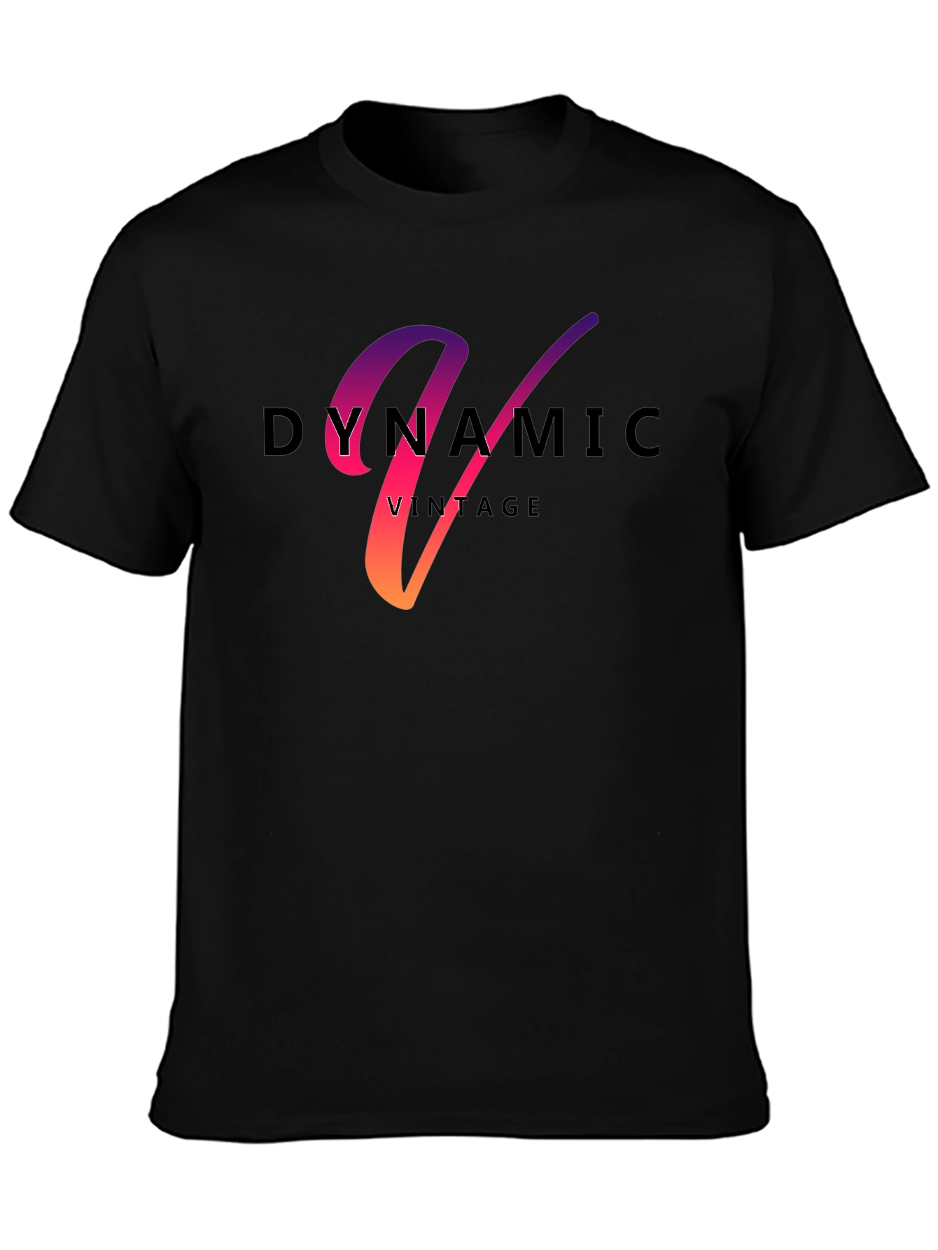 Dynamic Vintage Gradient Letter T-Shirt