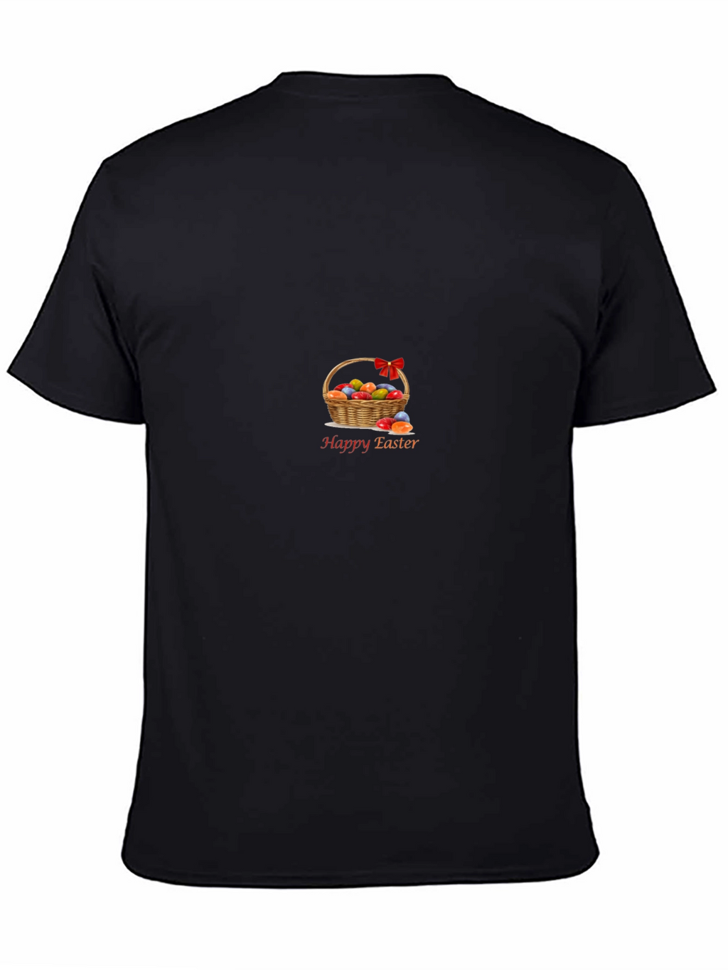 Happy Easter Basket Graphic Tee - Black