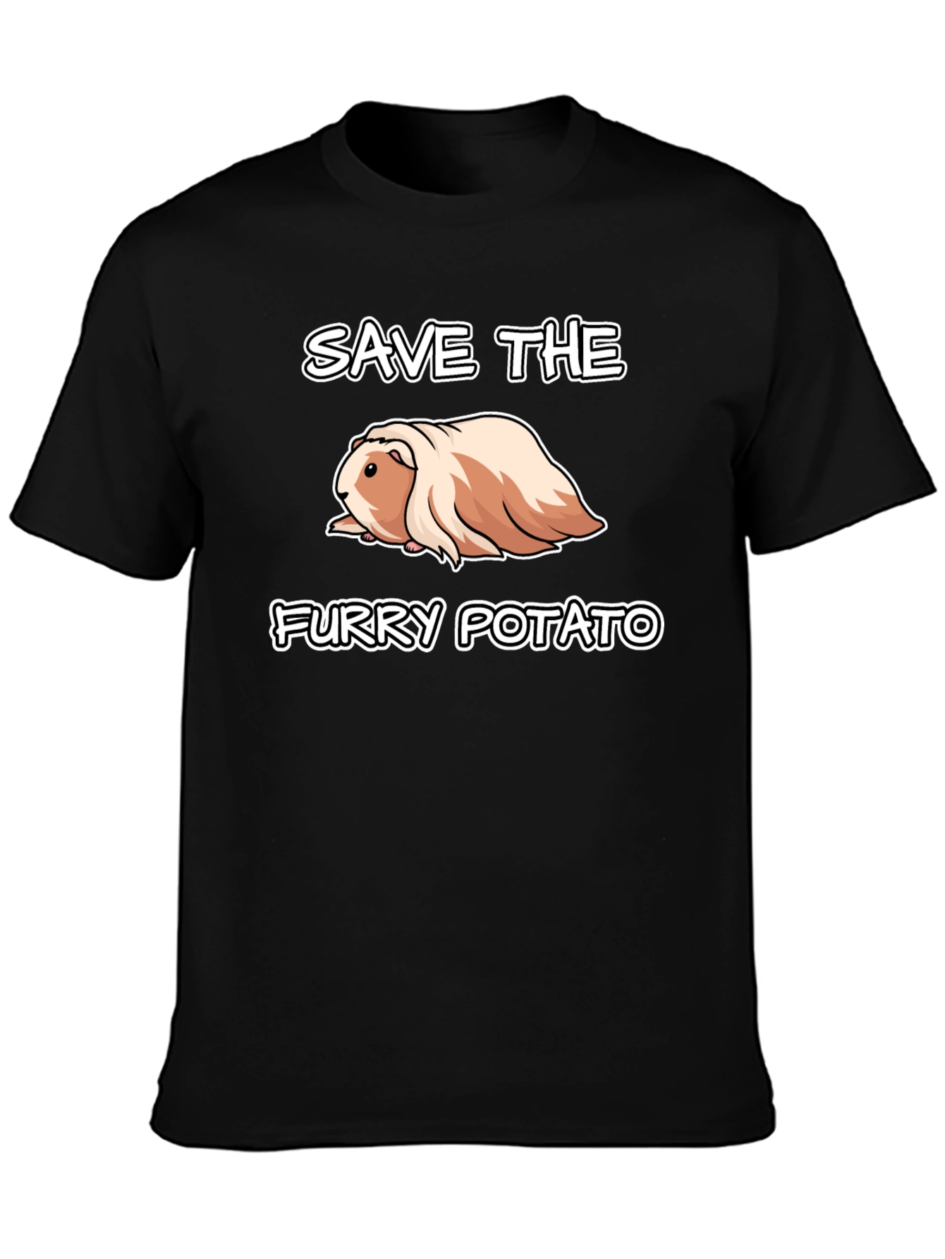 Save The Furry Potato T-Shirt - Guinea Pig Tee