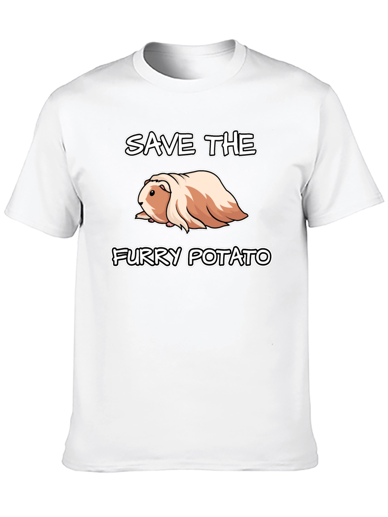 Save The Furry Potato T-Shirt - Guinea Pig Tee