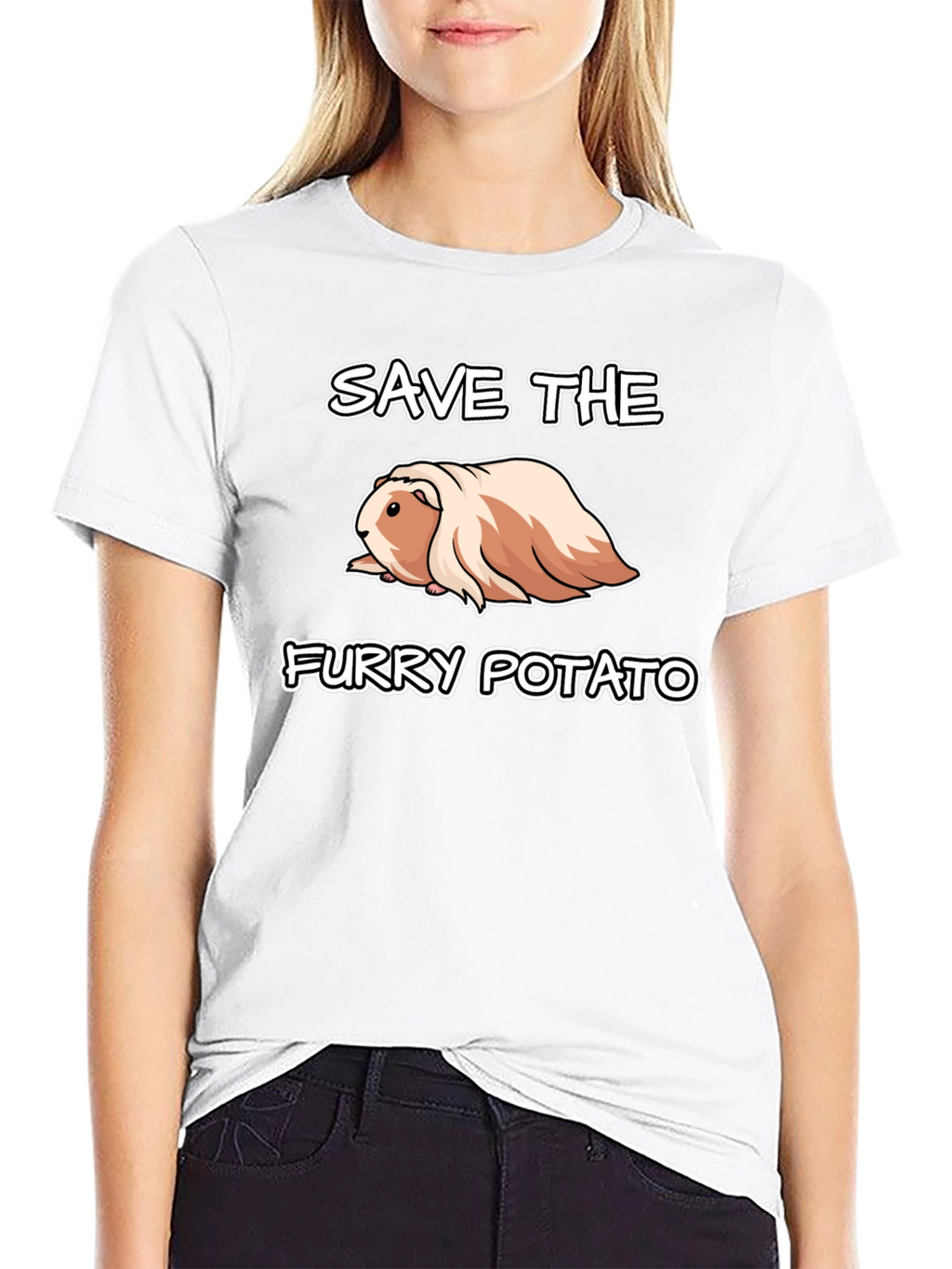Save The Furry Potato T-Shirt - Guinea Pig Tee