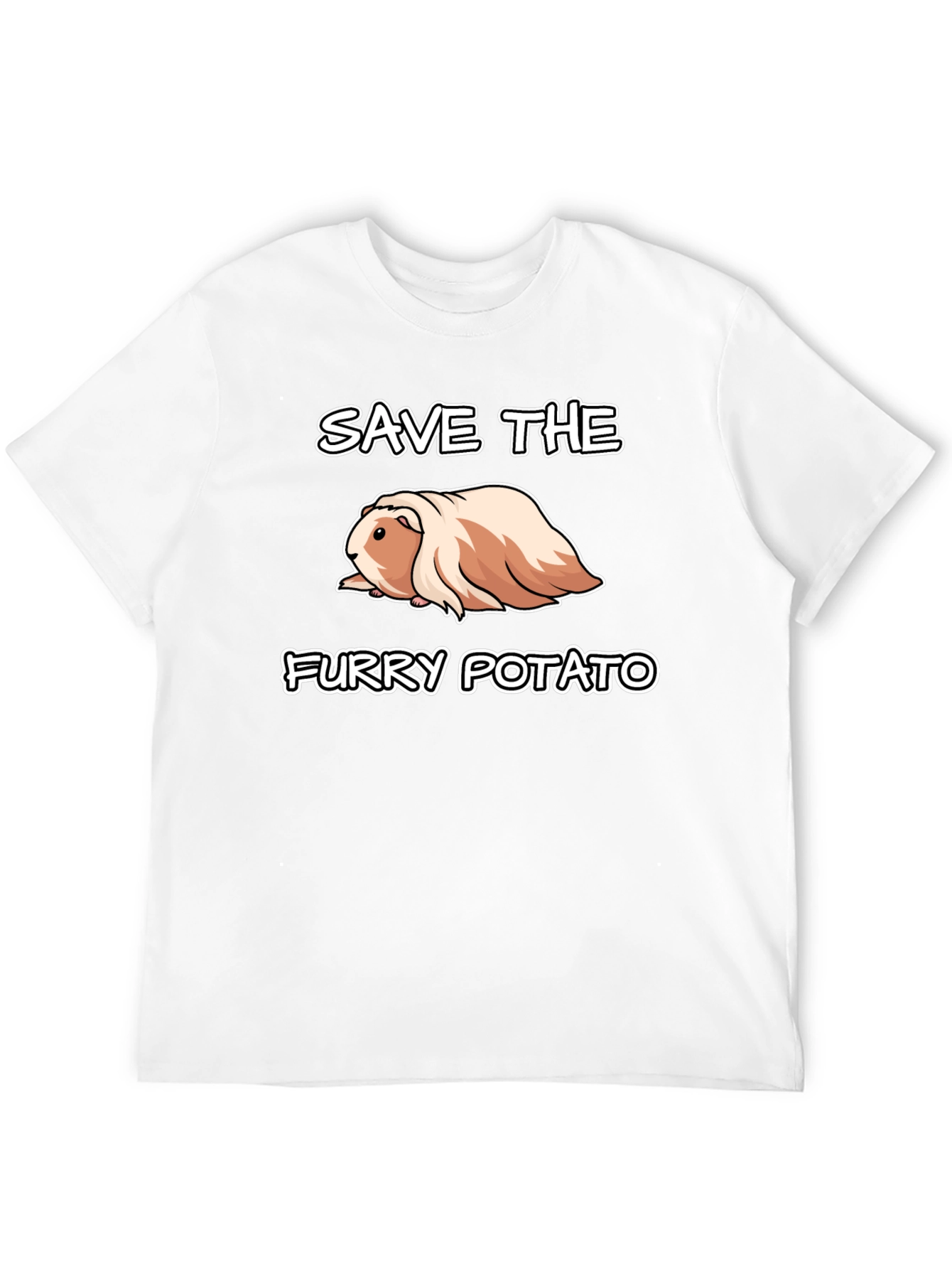 Save The Furry Potato T-Shirt - Guinea Pig Tee