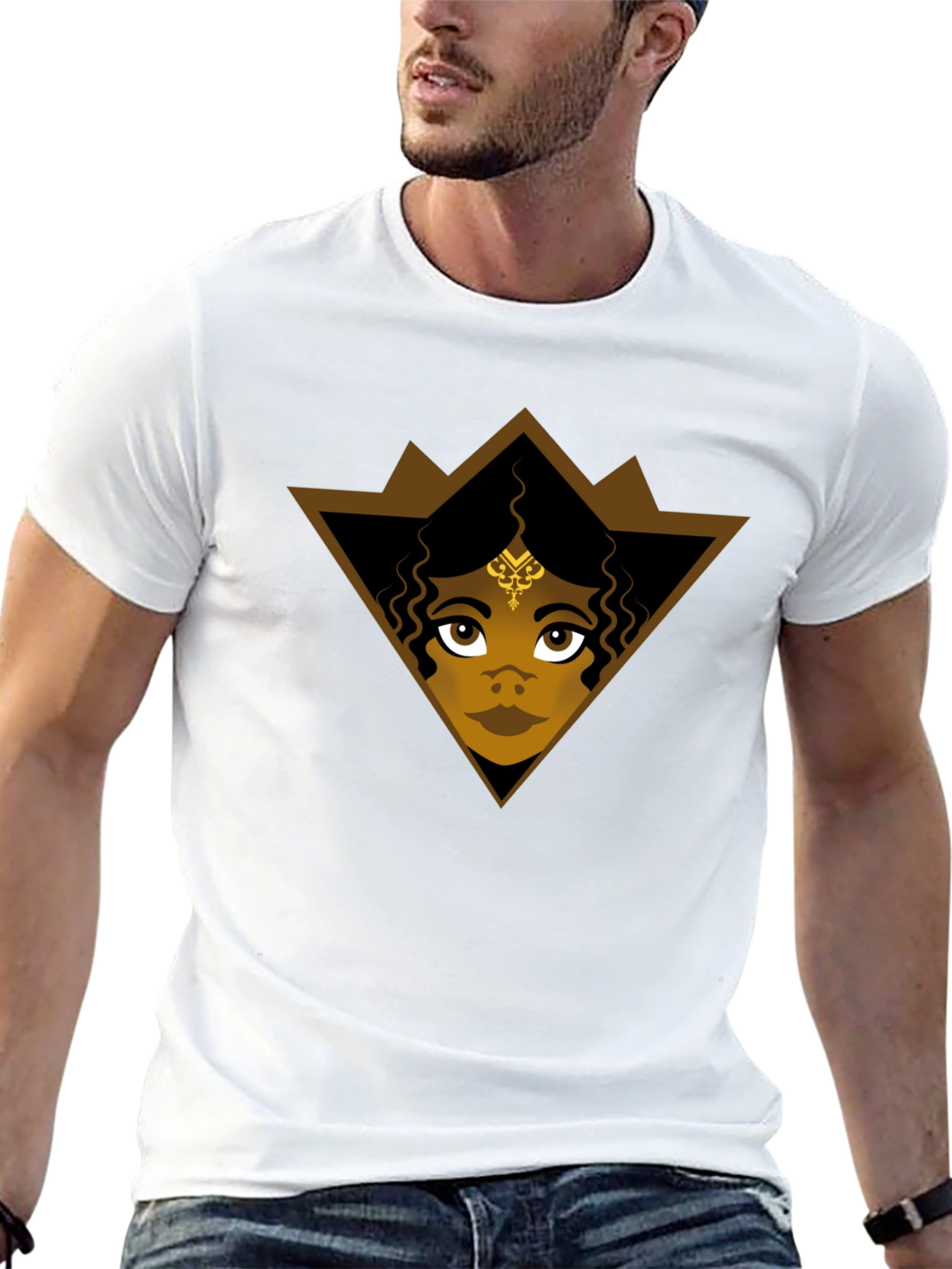 Graphic Tee: Ethnic Woman Triangle Design