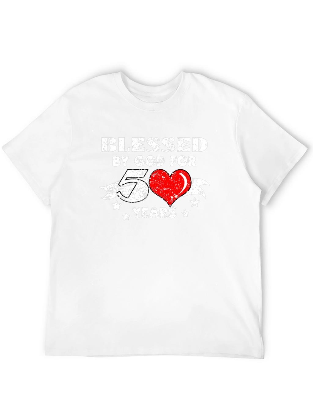 Blessed by God 50 Years Black Graphic Tee