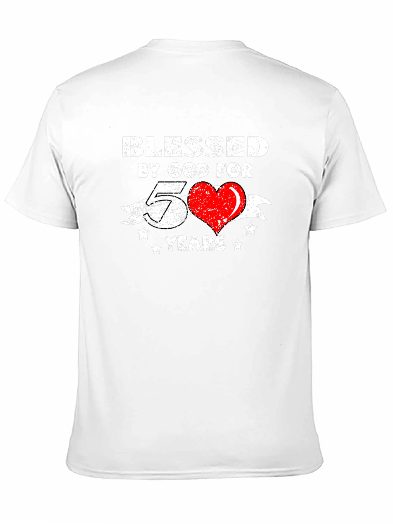 Blessed by God 50 Years Black Graphic Tee