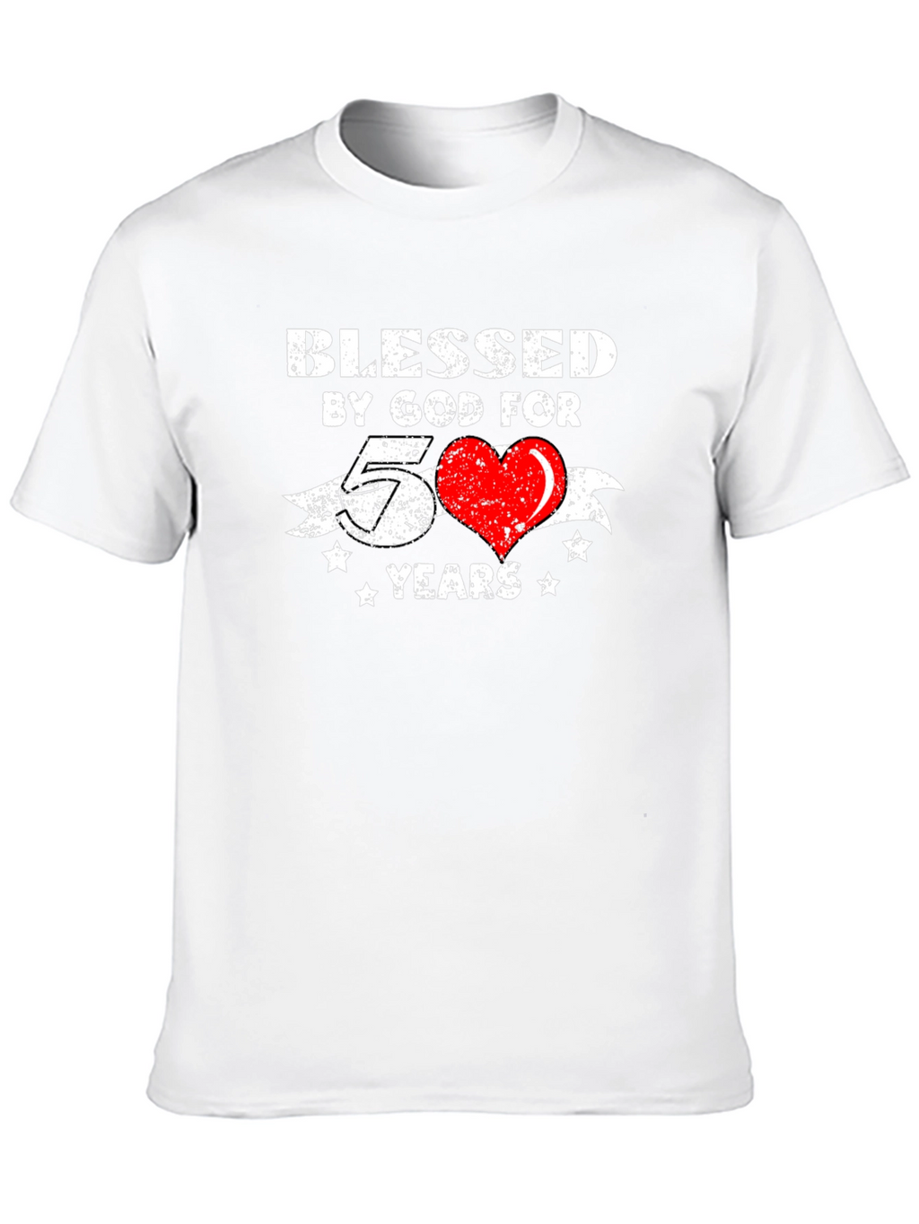 Blessed by God 50 Years Black Graphic Tee