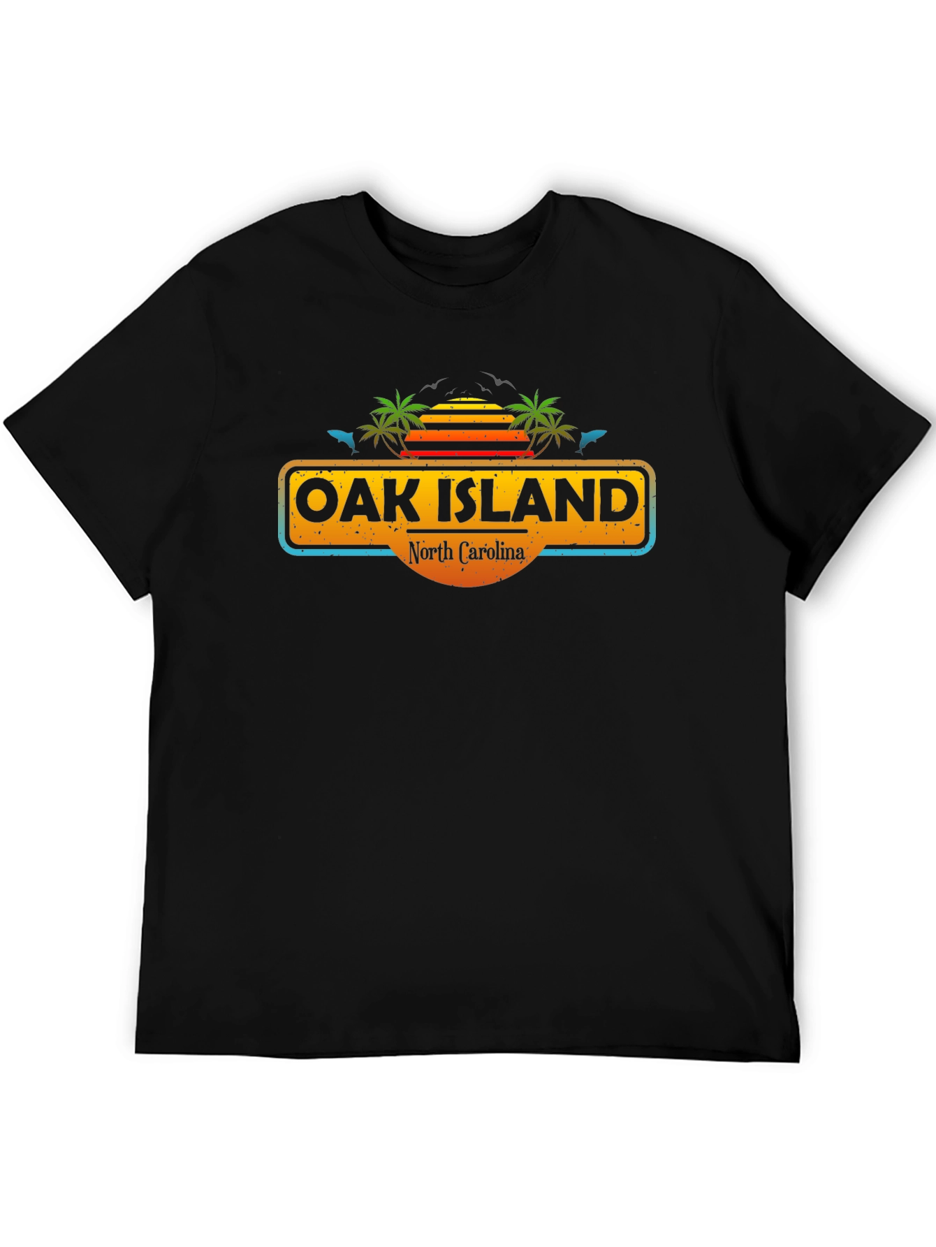 Oak Island North Carolina Tee - Tropical Vibes
