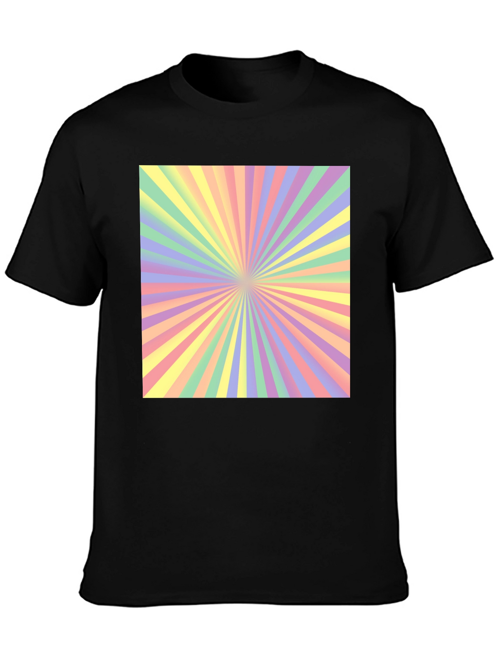 Radiant Burst Graphic Black Tee