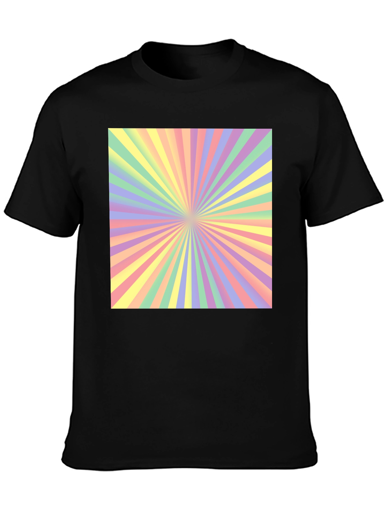 Radiant Burst Graphic Black Tee